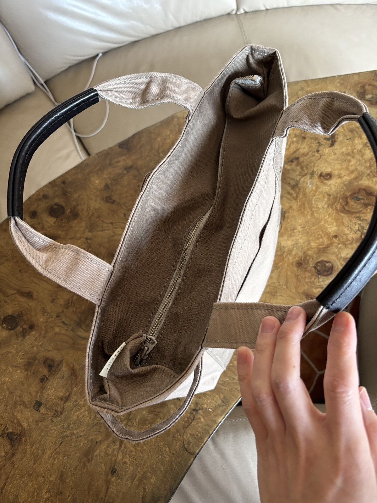 Japanese Brand TEMBEA Harvest Tote with Leather Handles Size ONE SIZE - 5 Thumbnail
