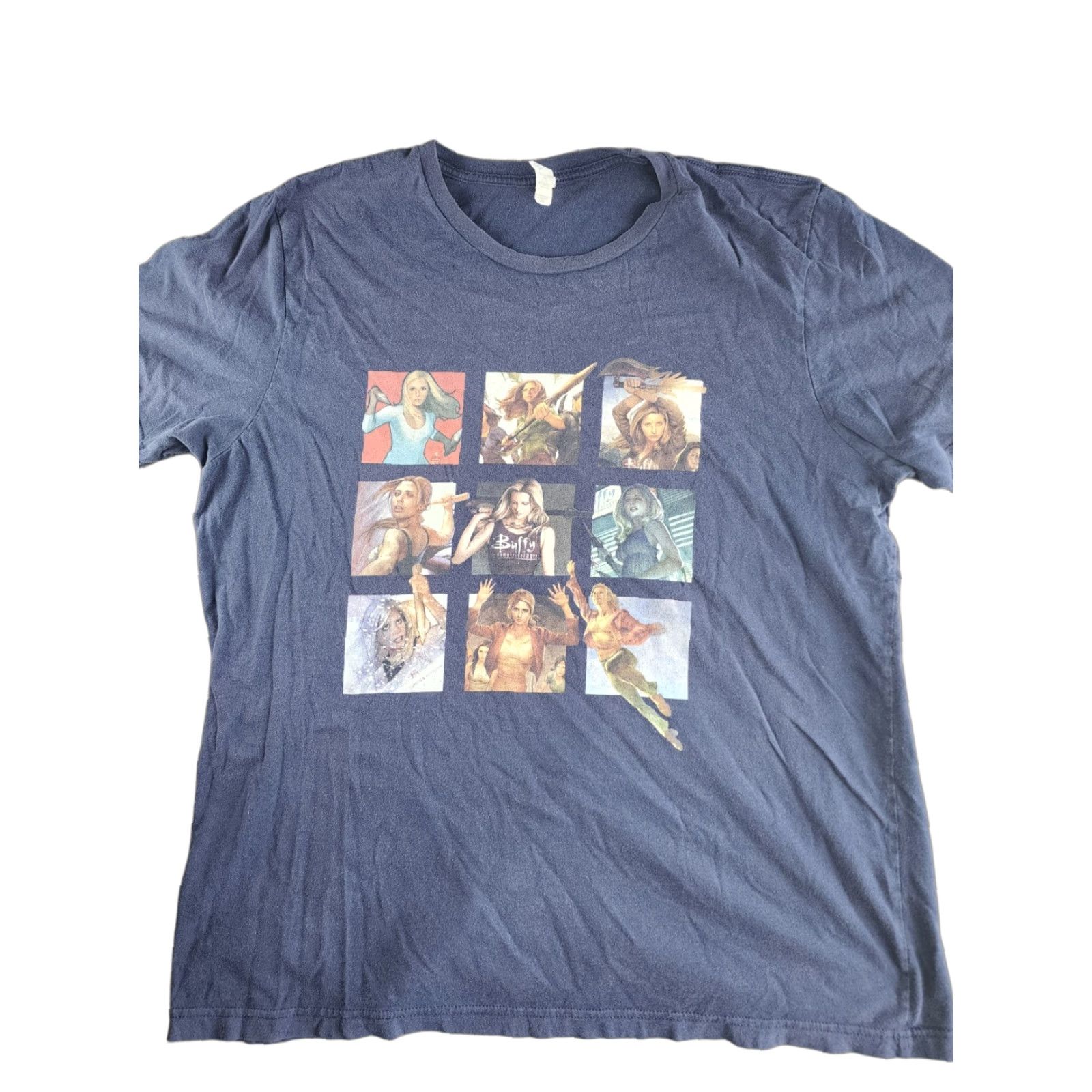 Vintage VINTAGE Buffy The Vampire Slayer Shirt 2XL Black Y2K Faded Distressed T-Shirt Unisex Adults 90s Slim? Size XL / US 12-14 / IT 48-50 - 1 Thumbnail