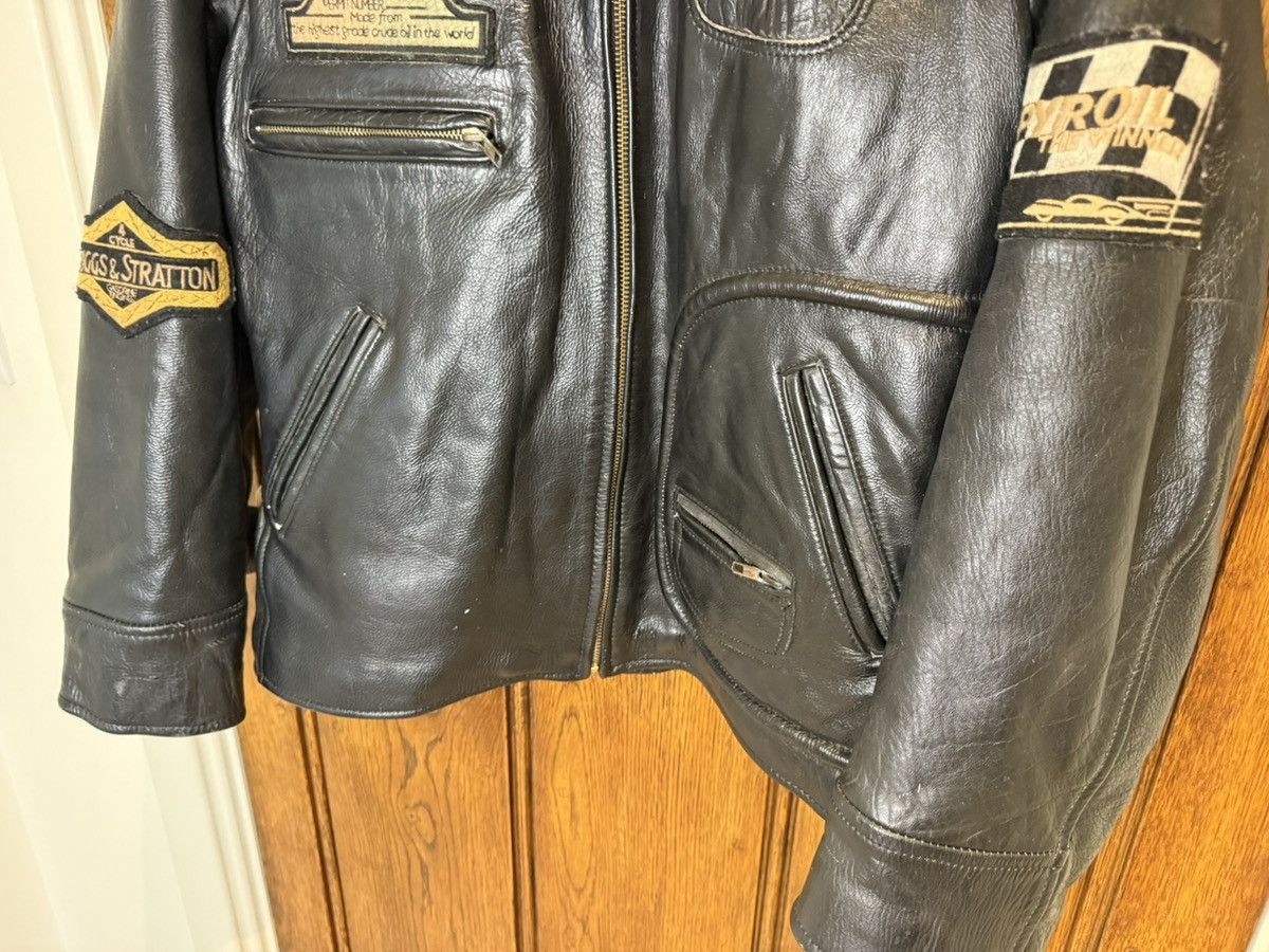 AMI A.M.I vintage leather patches motorcycle jacket rare oil Size US L / EU 52-54 / 3 - 15 Thumbnail
