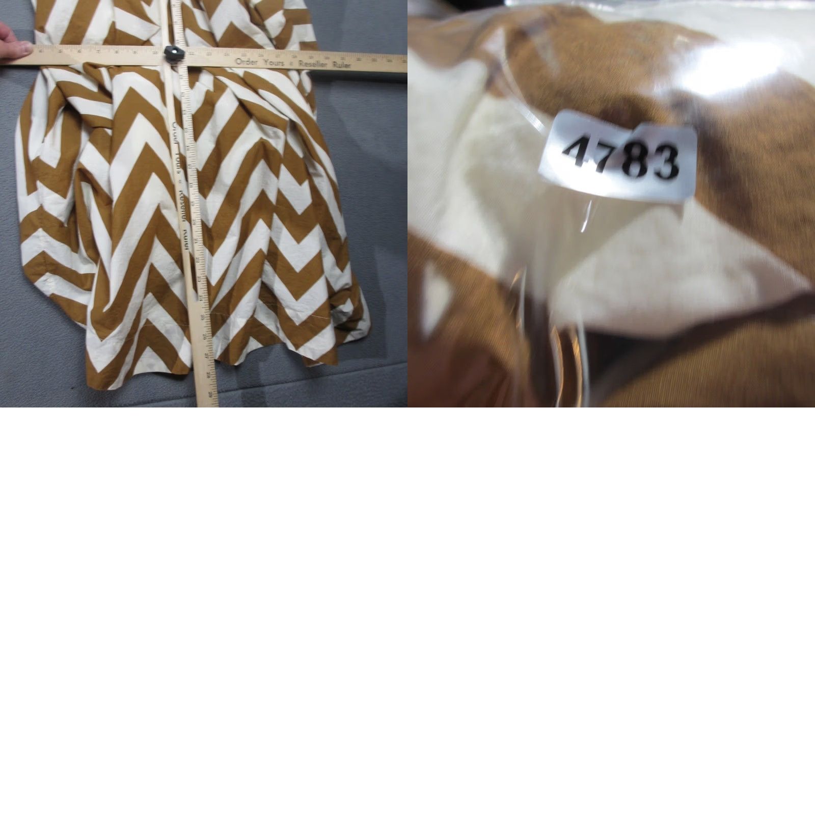 Anthropologie Maeve Shirt Dress Womens 1X Brown Geometric Chevron Sleeveless Midi Drawstring Size XL / US 12-14 / IT 48-50 - 9 Thumbnail