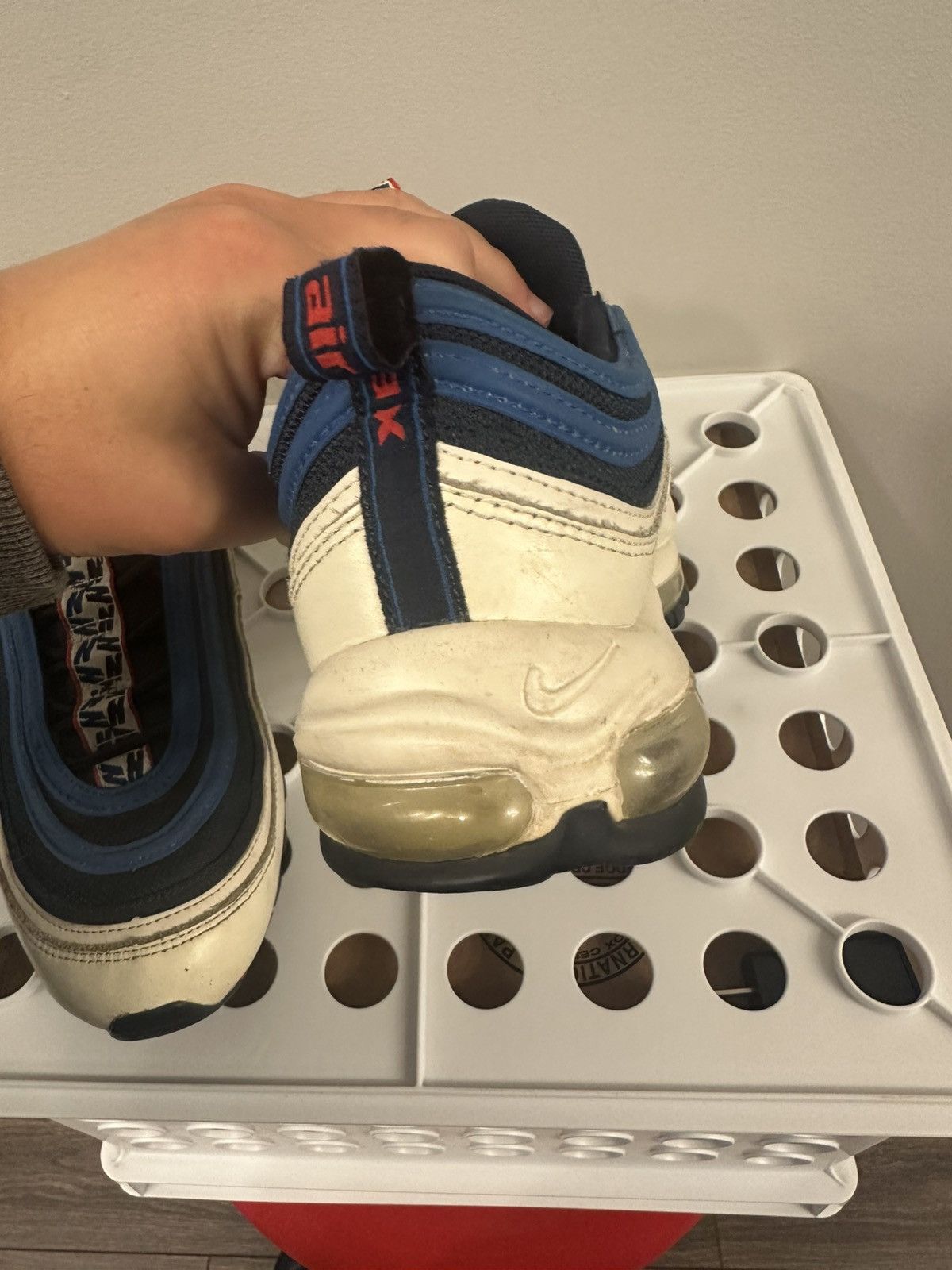 Nike Nike Air Max 97 Pull Tab Obsidian White Size US 9.5 / EU 42-43 - 3 Thumbnail