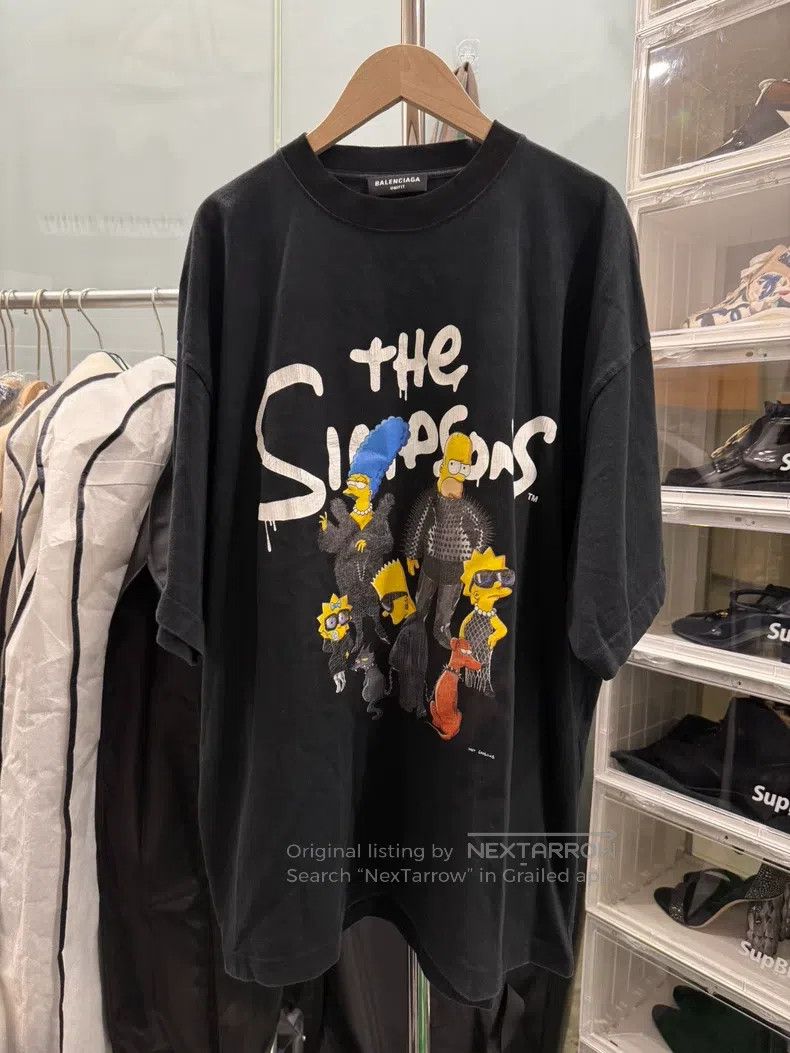 Balenciaga Balenciaga Cartoon Print Round Neck Short Sleeve Size US S / EU 44-46 / 1 - 1 Thumbnail