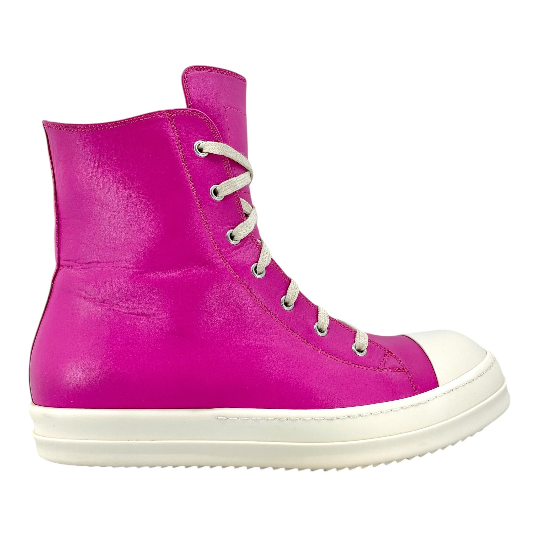 Pre-owned Rick Owens Rick Owen Ramones Sneaker High Hot Pink Milk