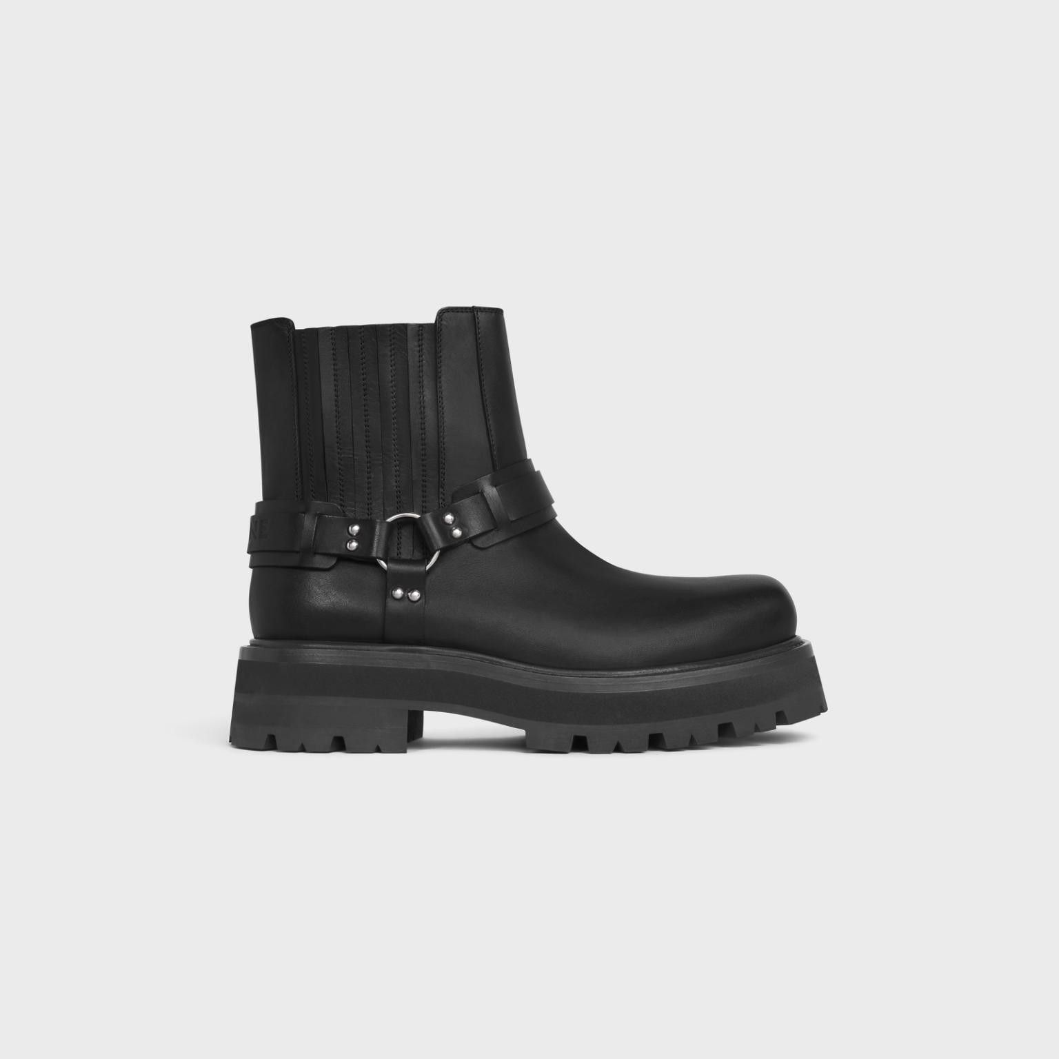 o1bcso1str0824 Biker Chelsea Boots in Black