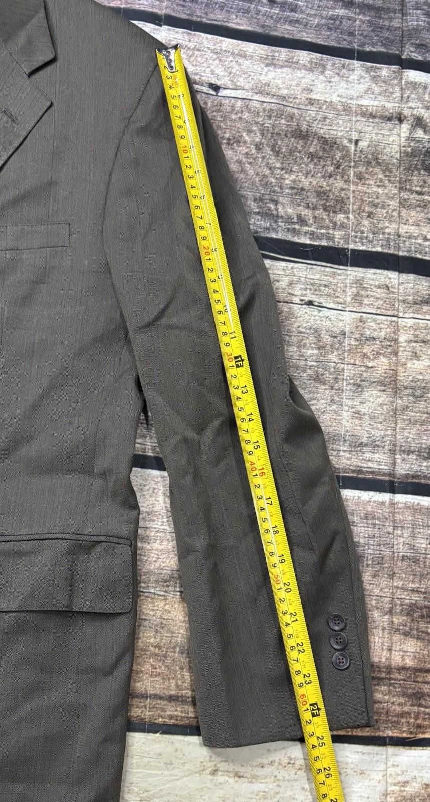 Barneys New York Barneys New York Blazer Jacket Mens 44R Virgin Wool Fishbone Size 44R - 12 Thumbnail