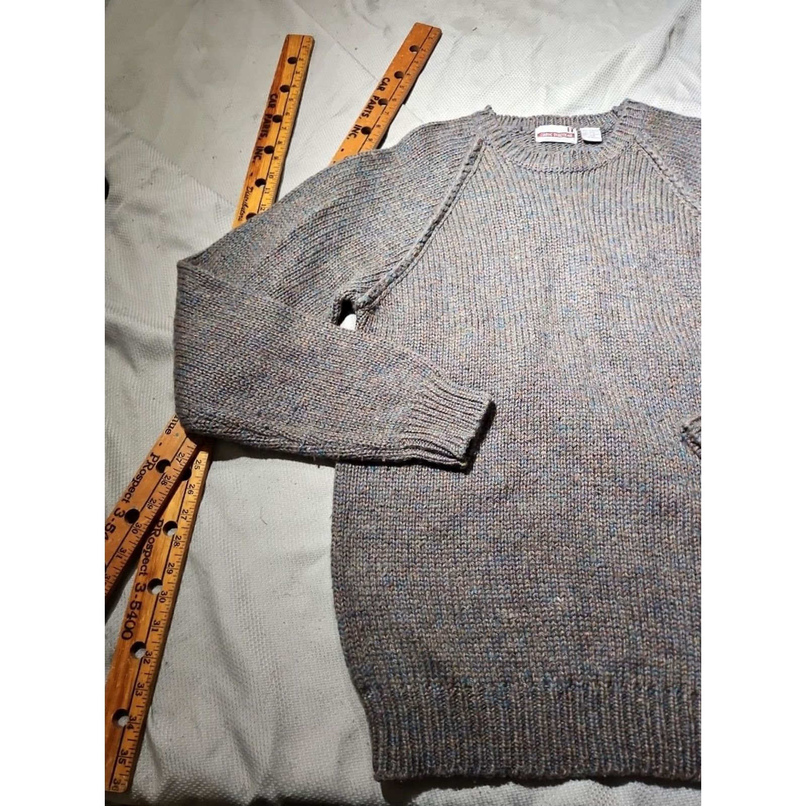 Vintage VTG Classic Directions Sweater Mens XL Gray Wool Blend Ragg Fleck Pullover Knit Crew Neck Size US XL / EU 56 / 4 - 3 Thumbnail