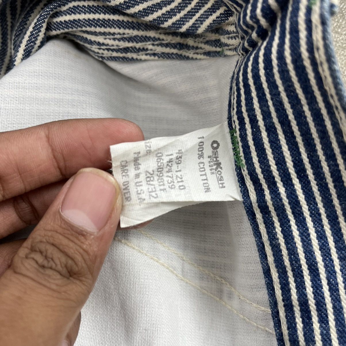 Oshkosh Vintage Oshkosh B’Gosh Union Made Hickory Carpenter Jeans Size US 33 - 9 Thumbnail