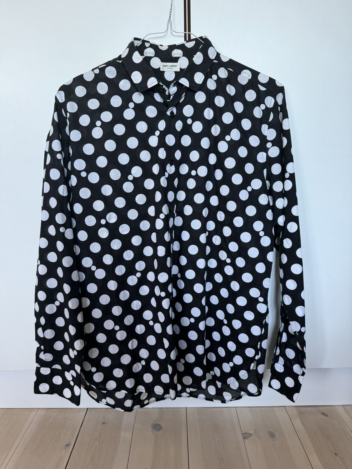 Pre-owned Hedi Slimane X Saint Laurent Paris Ss13 Polka Dot Shirt