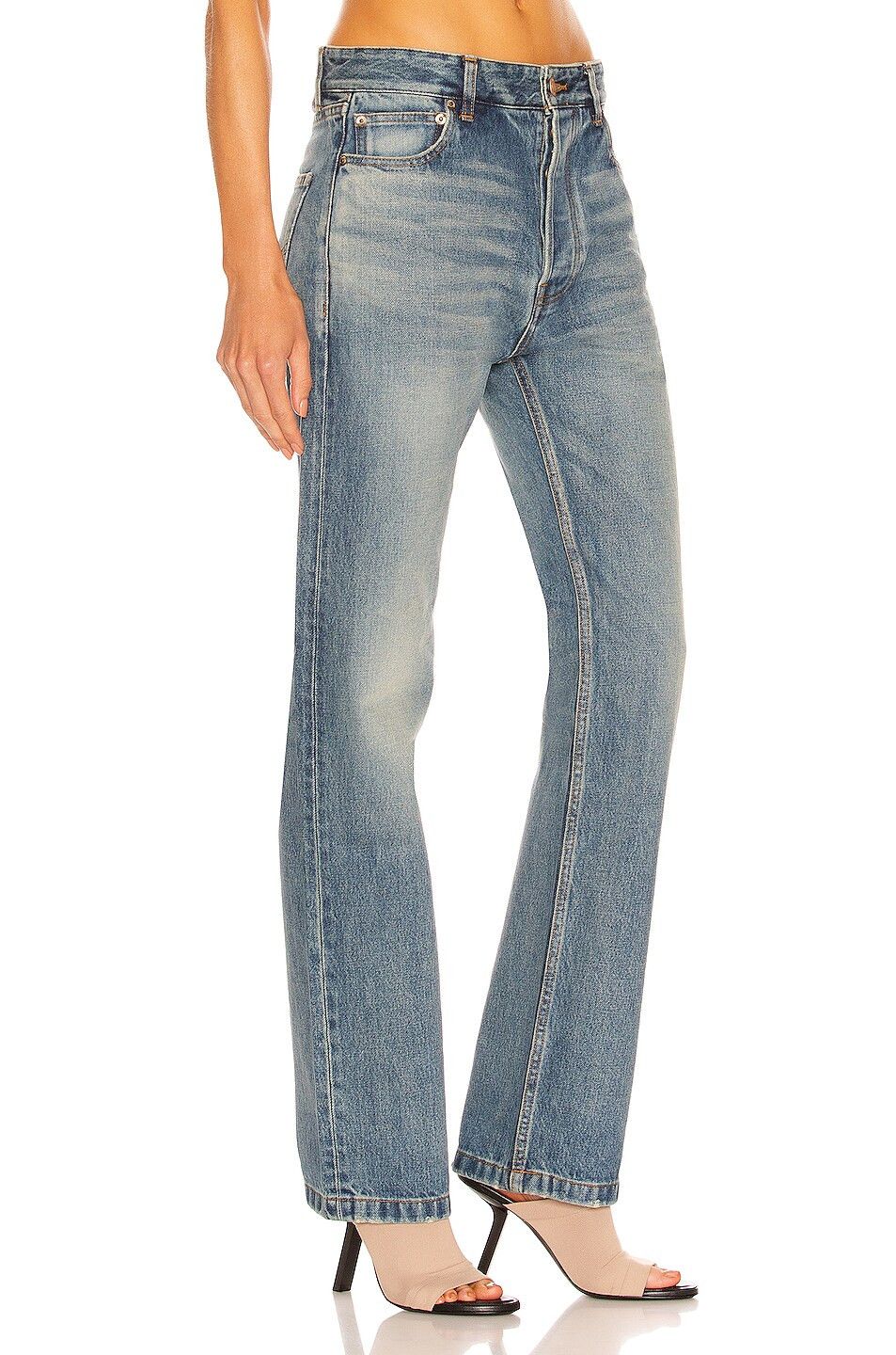 Balenciaga o1bcso1str0525 Normal Jeans Dirty Smoky in Light Blue Size 25" / US 0 / IT 36 - 2 Thumbnail