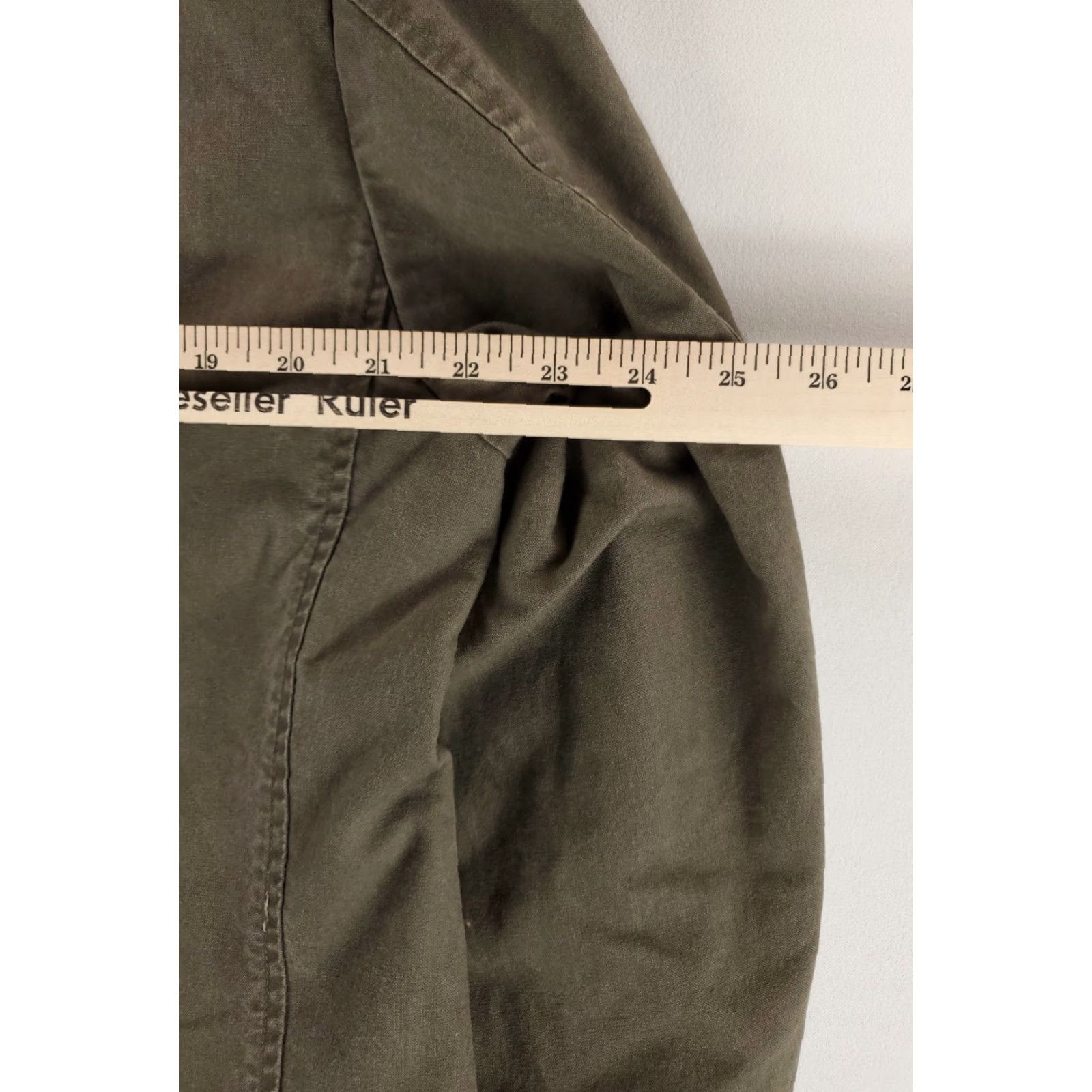 Vintage LL Bean Ojai Chore Jacket Gray Mens 44 Blazer Padded Shoulders Cotton Jacket Mens 44 Size 44R - 5 Thumbnail