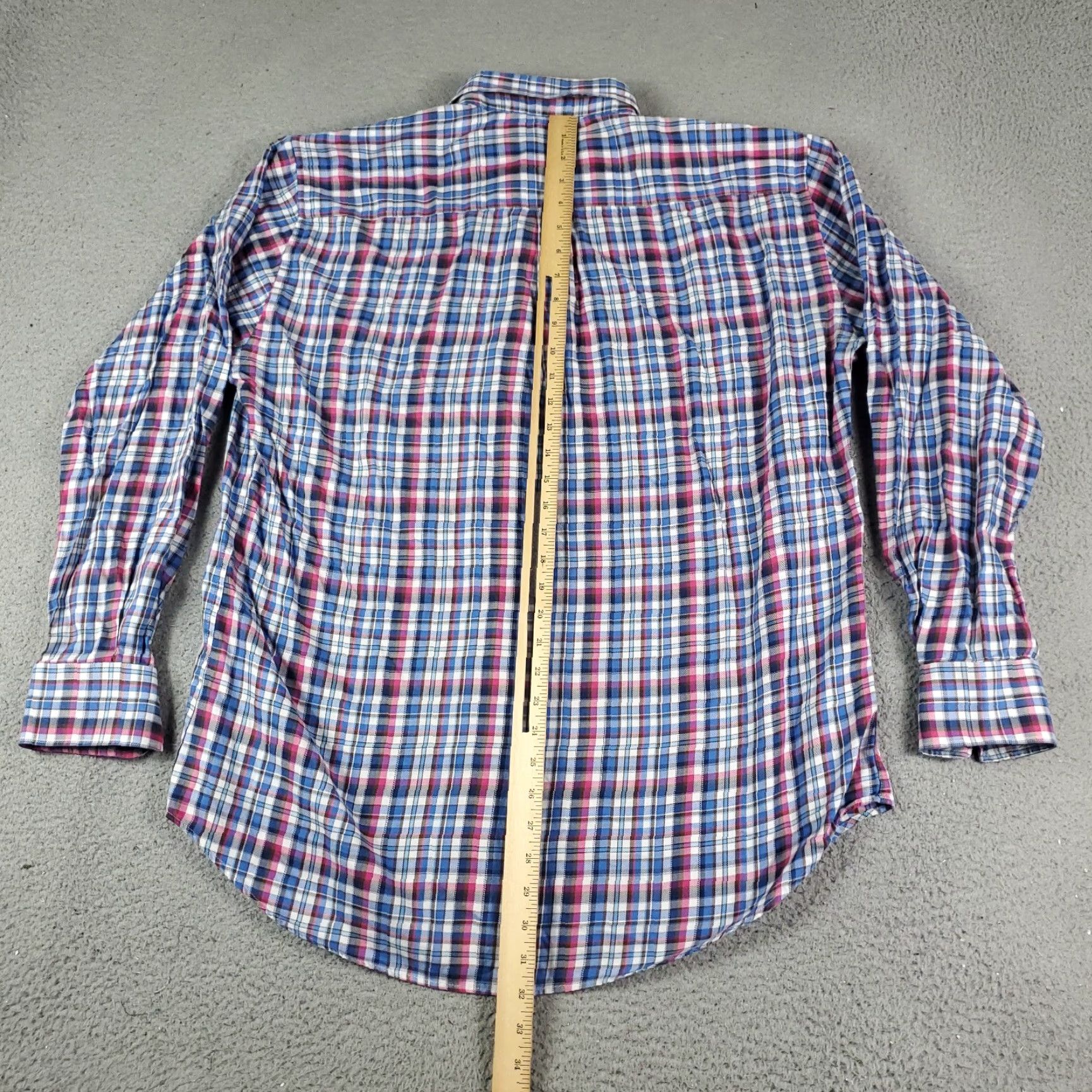 Peter Millar Peter Millar Shirt Mens XL Blue Plaid Long Sleeve Button-Up Cotton Casual Size US XL / EU 56 / 4 - 3 Thumbnail