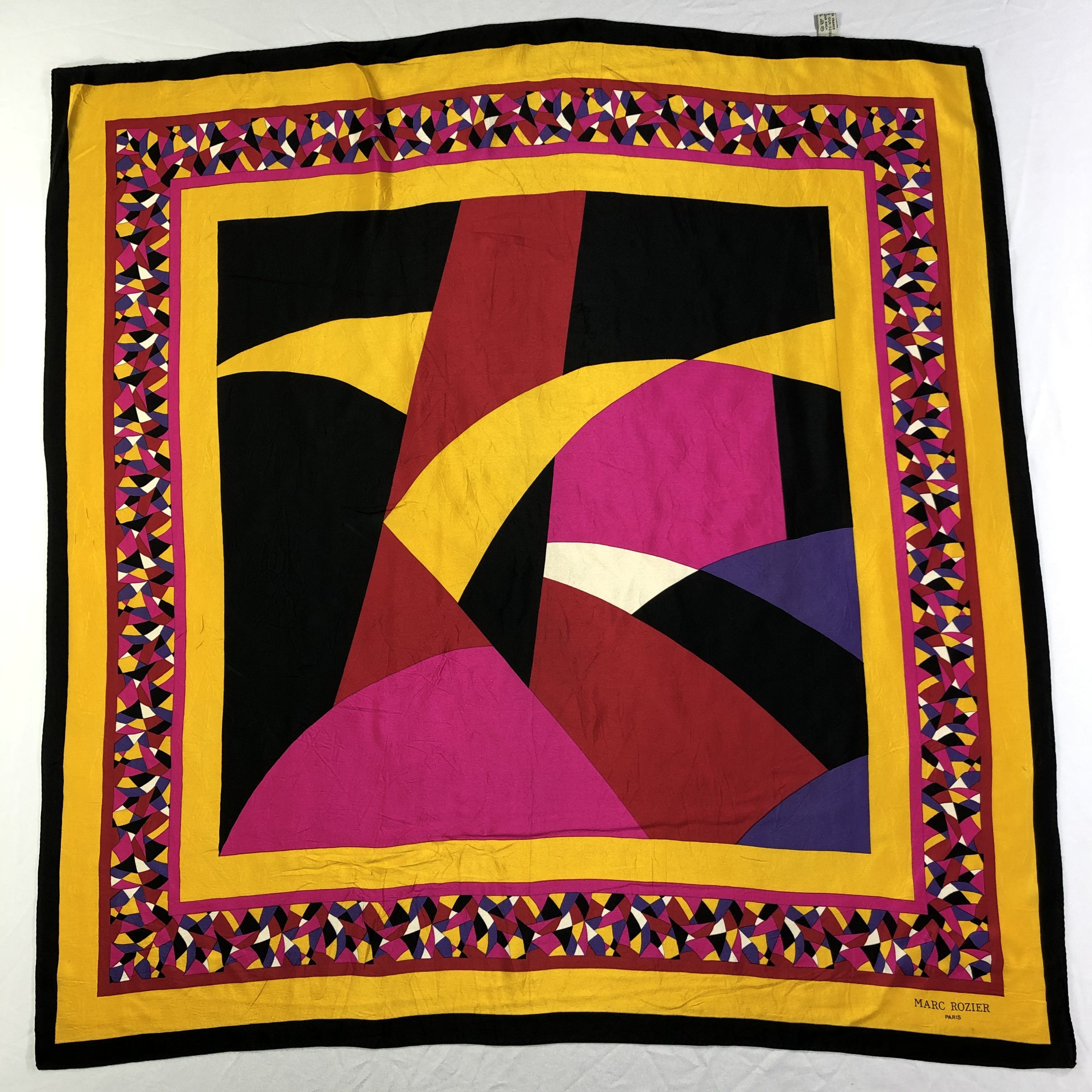 Vintage Vintage Marc Rozier Silk Scarf Size ONE SIZE - 2 Thumbnail