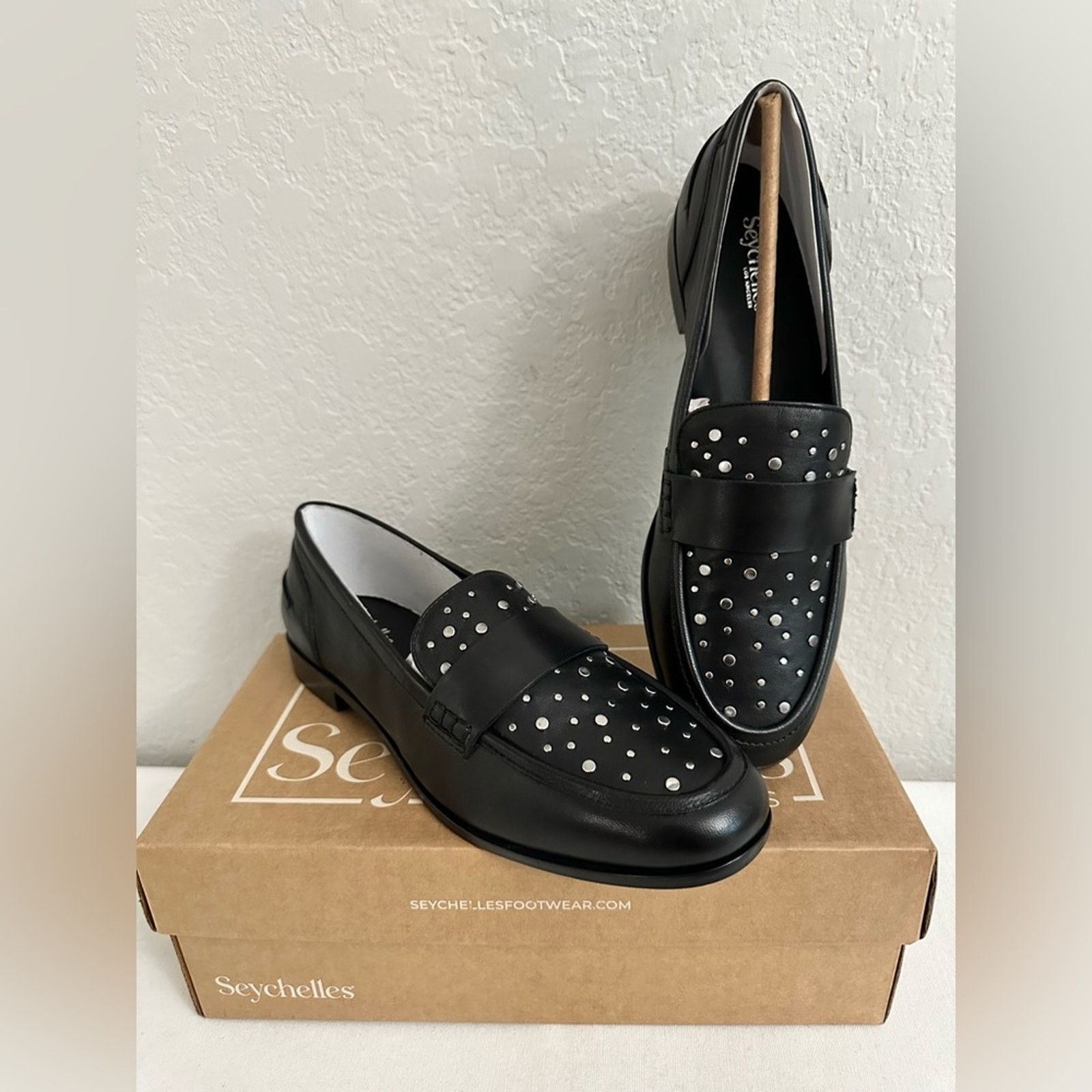 Seychelles Seychelles Sooner Or Later Studs Womens 11 Black Leather Size US 11 / IT 41 - 1 Thumbnail