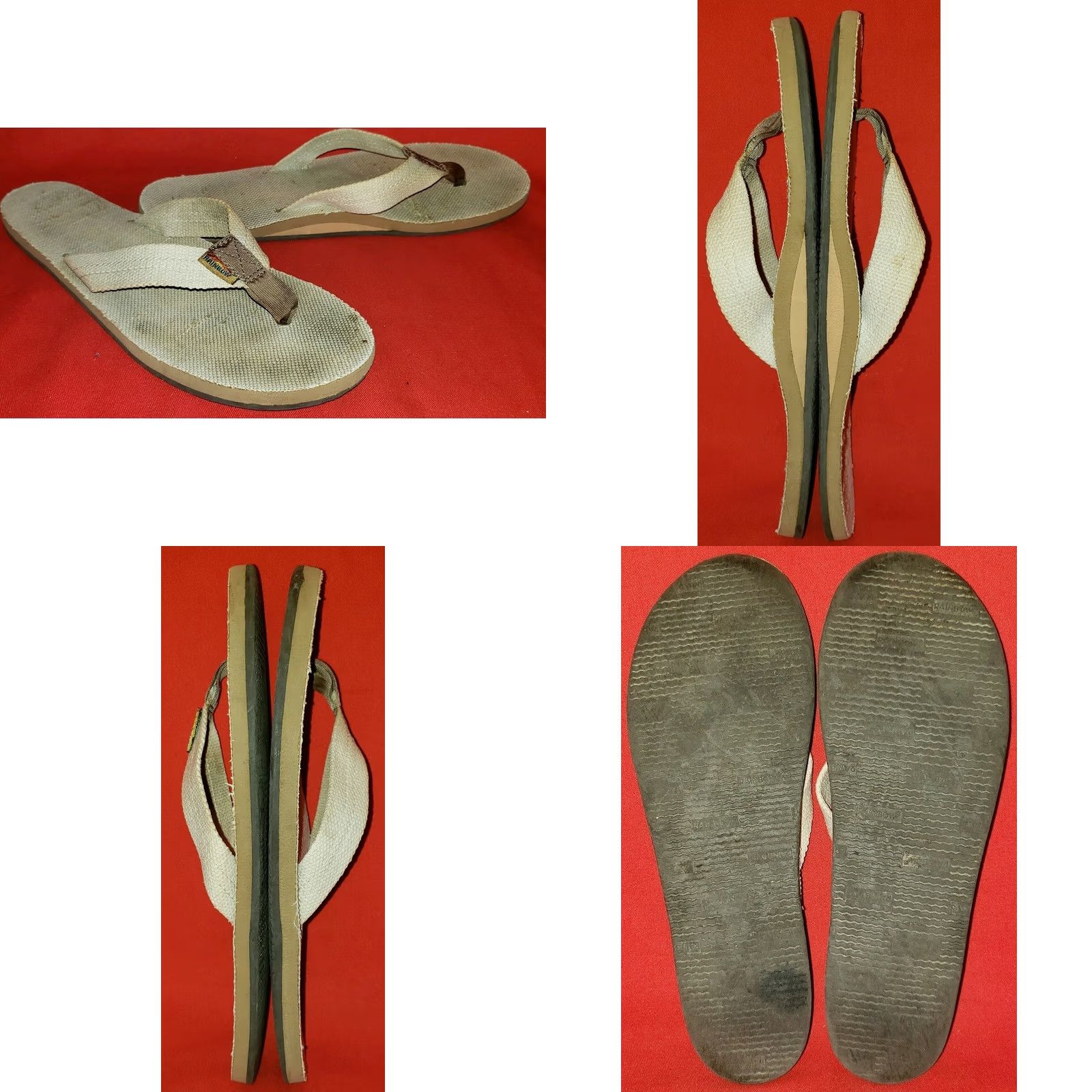 Rainbow Rainbow Sandals Sandal Woman US 9.5 Kahki Canvas Slip On Arch Single Layer Colorful M Women Size US 10 / IT 40 - 8 Thumbnail