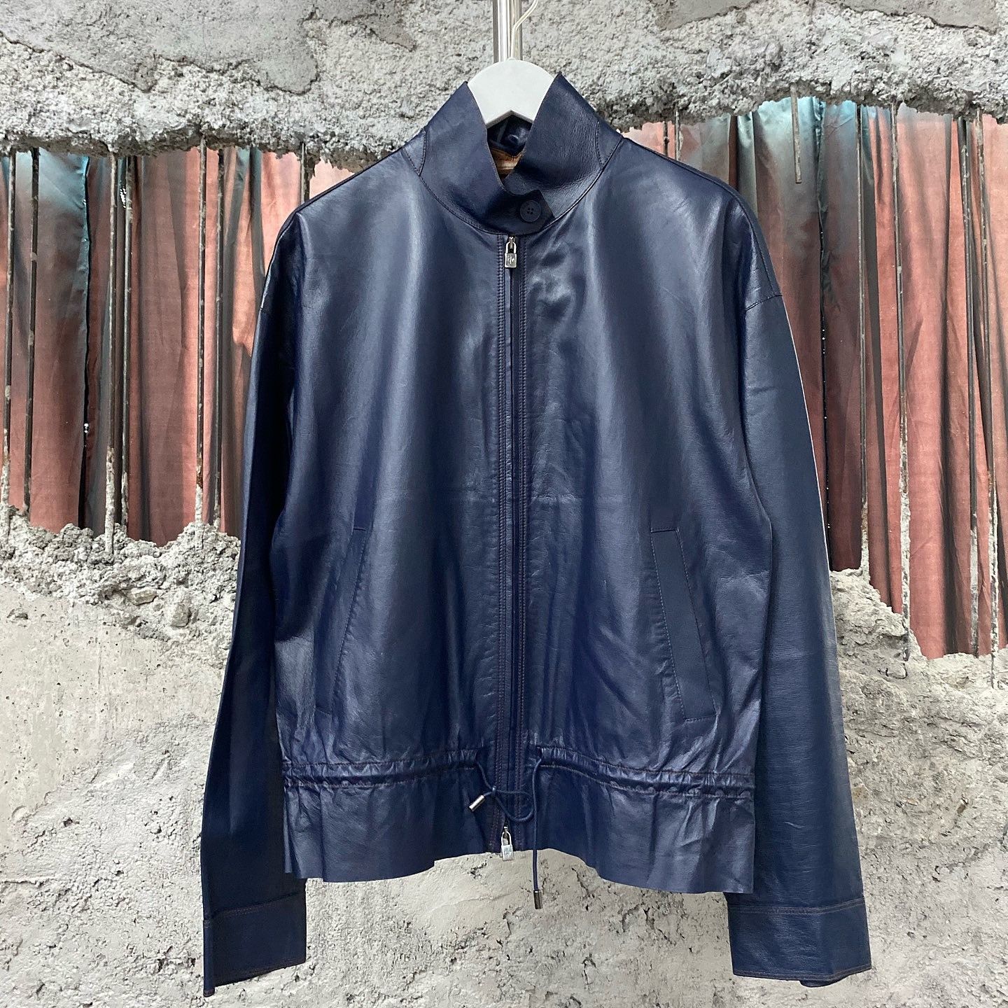 Loro Piana Loro Piana Blue Leather Jacket Size 38 Size XS / US 0-2 / IT 36-38 - 1 Thumbnail