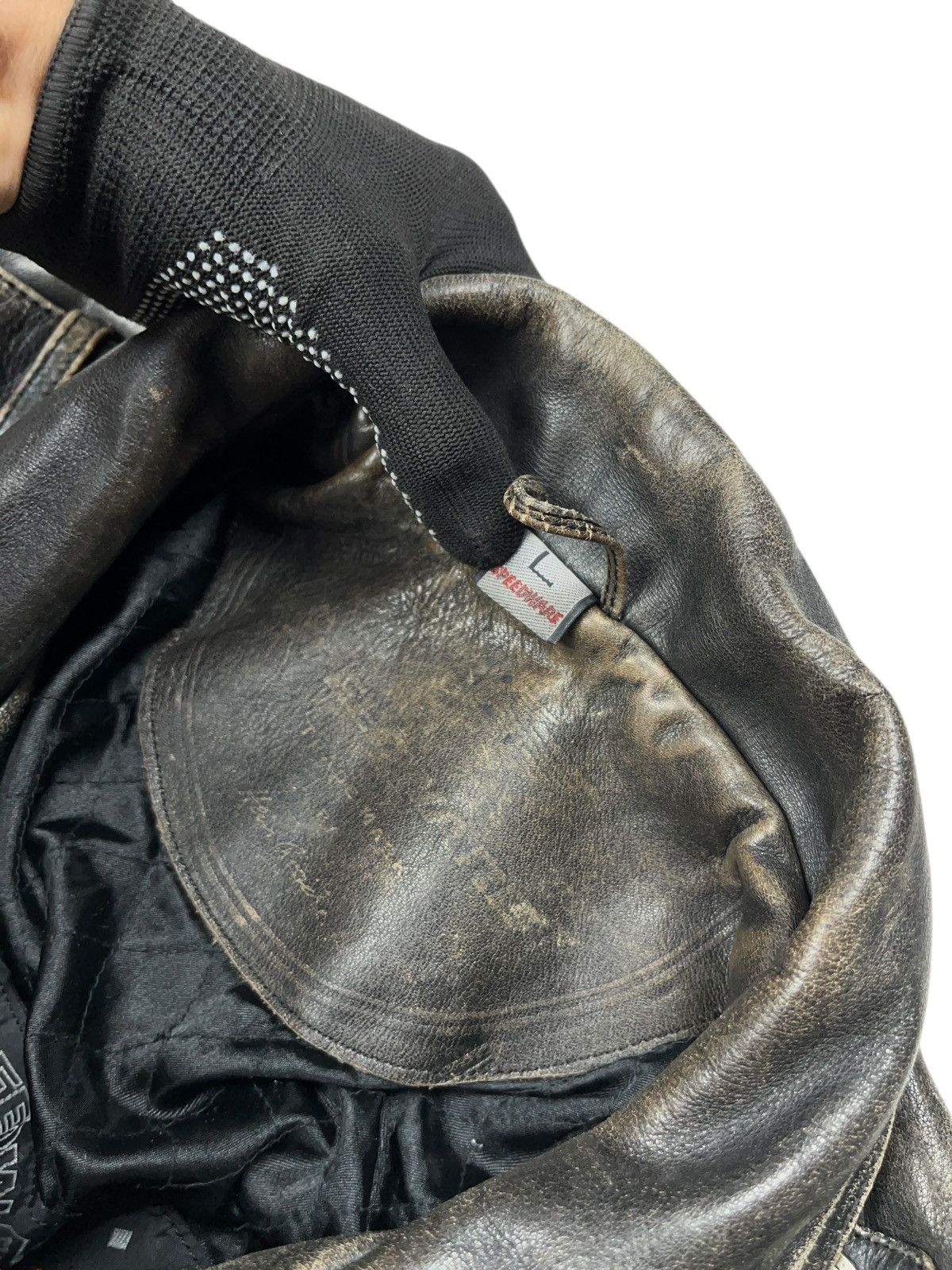 Brockum Vintage 1994 Guns n Roses Distressed Leather Biker Jacket Size US L / EU 52-54 / 3 - 12 Thumbnail