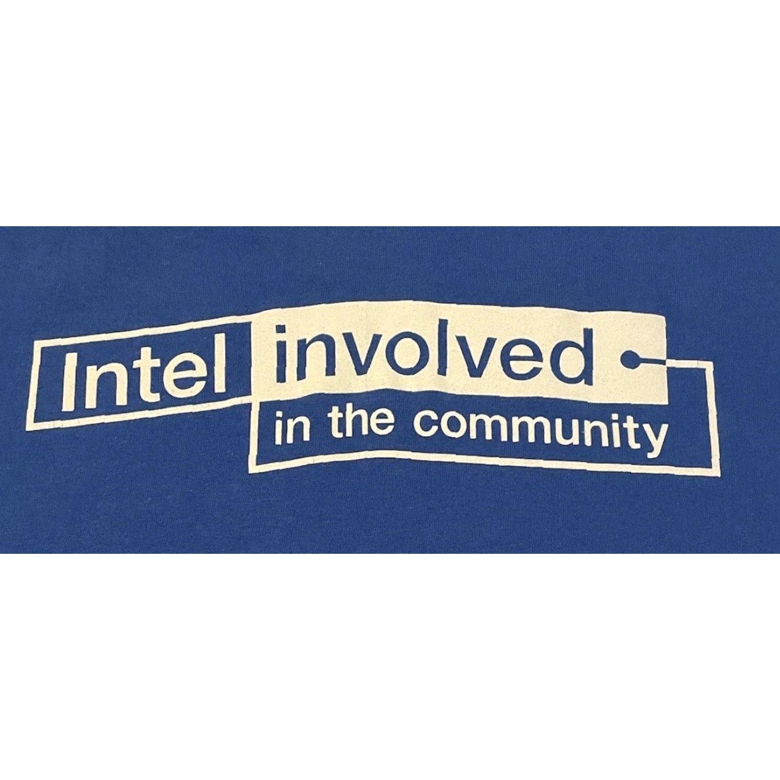 Apple VINTAGE Microsoft Shirt XL Blue 80s 90s Grunge Promo Hewlett Packard Intel i960 Funny Tech USA Space Retro Size US XL / EU 56 / 4 - 3 Thumbnail