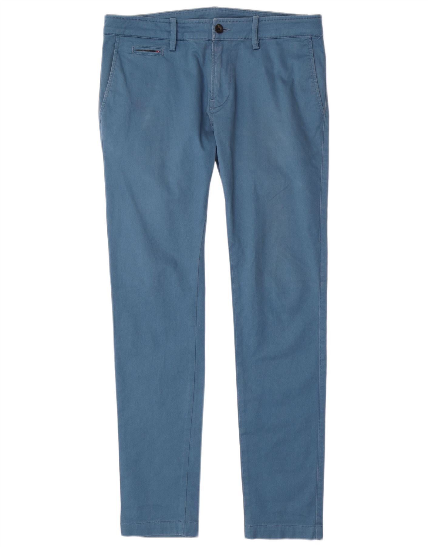 Diesel Mens Skinny Chino Trousers W32 L32 Blue Cotton Size US 32 / EU 48 - 1 Thumbnail