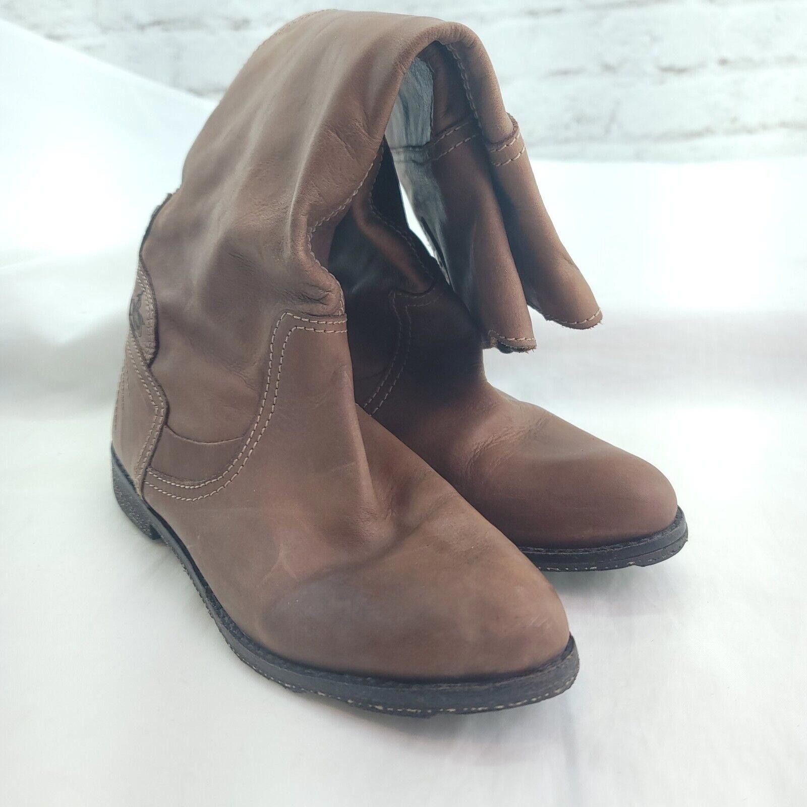 Otto OTBT Distressed Tan Leather Size 8 Boots Made In India Size US 8 / IT 38 - 2 Thumbnail