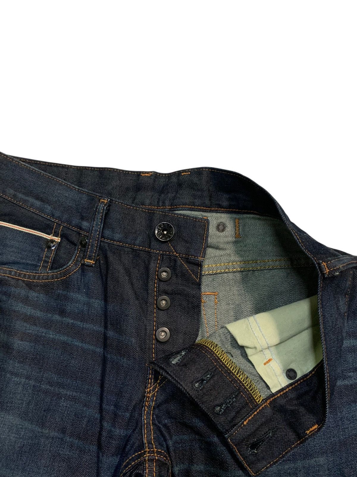 Edwin × If Six Was Nine × Kapital EDWIN SEN SELVEDGE BUCKLE BACK JAPANESE DISTRESSED DENIM Size US 31 - 16 Thumbnail