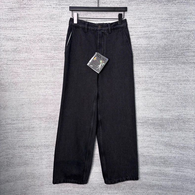 Loewe LOEWE Black water-washed straight jeans Size 42" / US 20 - 8 Thumbnail