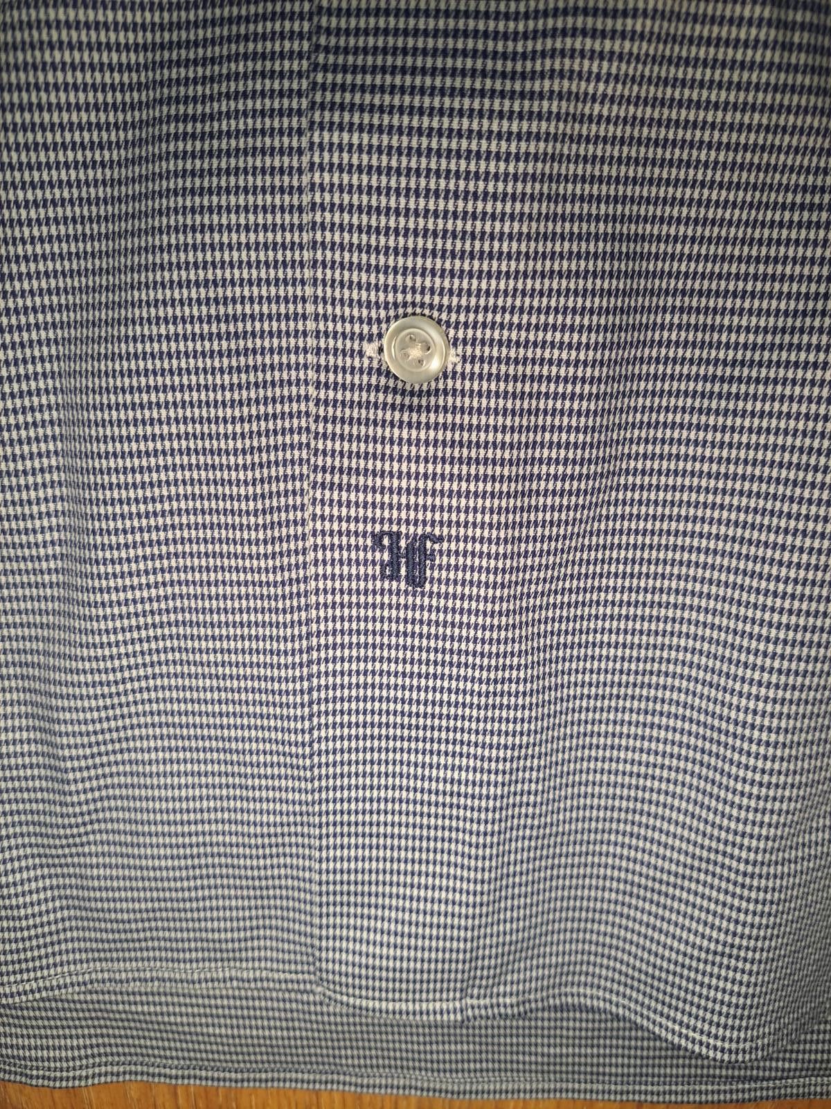 Hickey Freeman Hickey Freeman Dress Shirt 15/15.5-34/35 Blue Houndstooth Size 38R - 5 Thumbnail