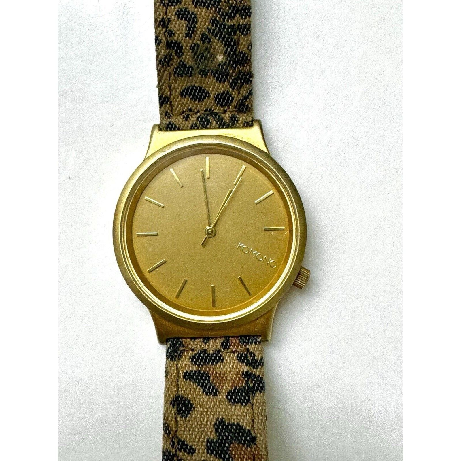 Komono Komono Ladies Watch - “Wizard” w. Leopard Print Strap Size ONE SIZE - 1 Thumbnail