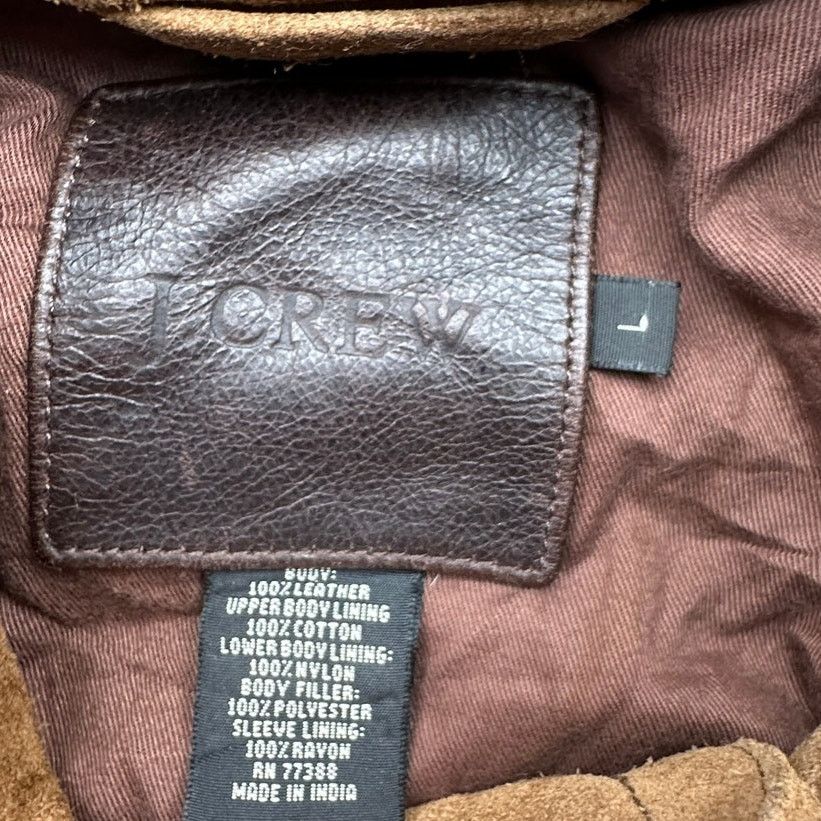 J.Crew Vintage J Crew Suede Leather Brown Button Mens Coat Large Size US L / EU 52-54 / 3 - 3 Thumbnail