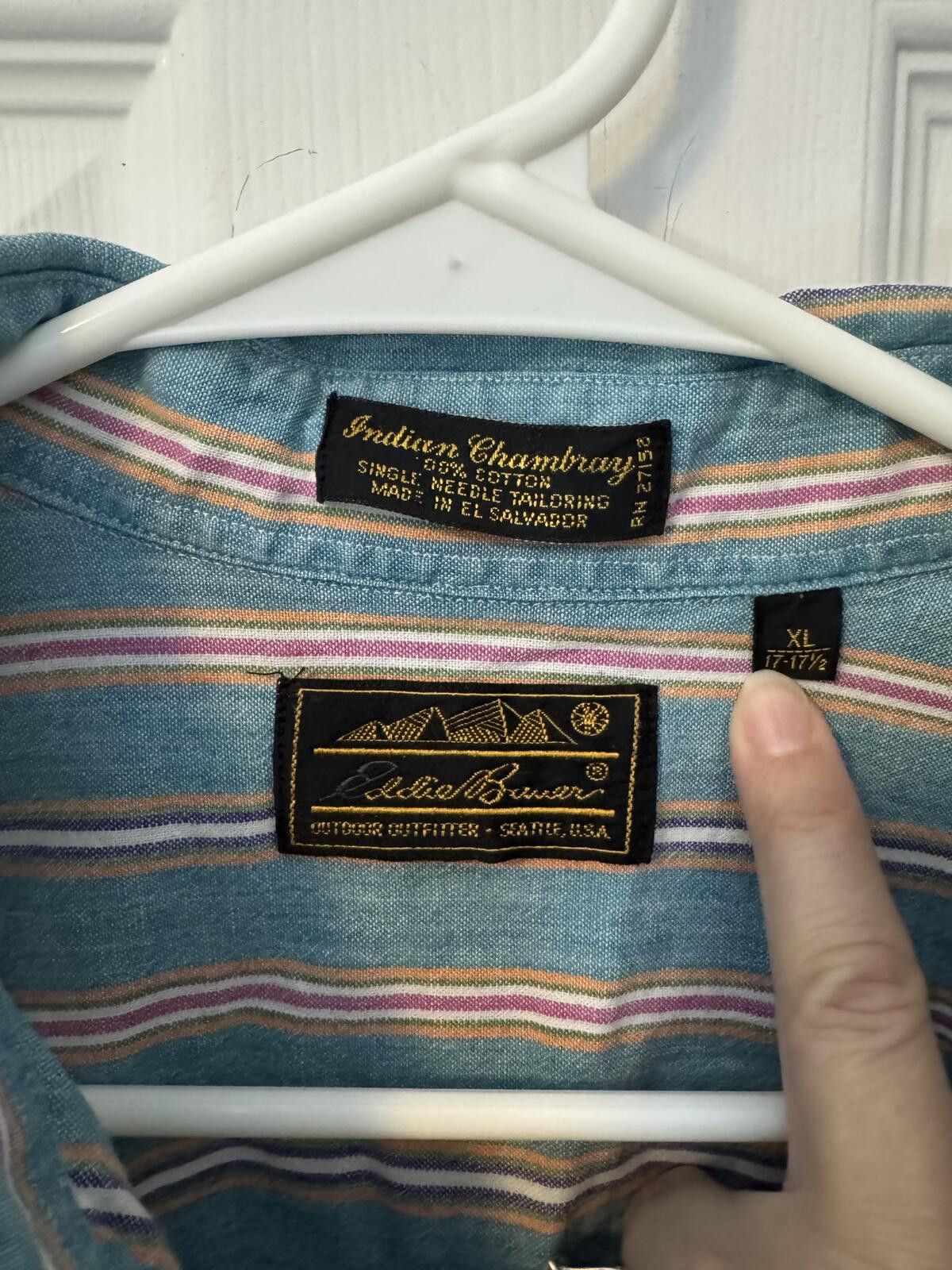 Eddie Bauer VTG 90's Eddie Bauer Indian -Up Shirt XL Size US XL / EU 56 / 4 - 2 Thumbnail