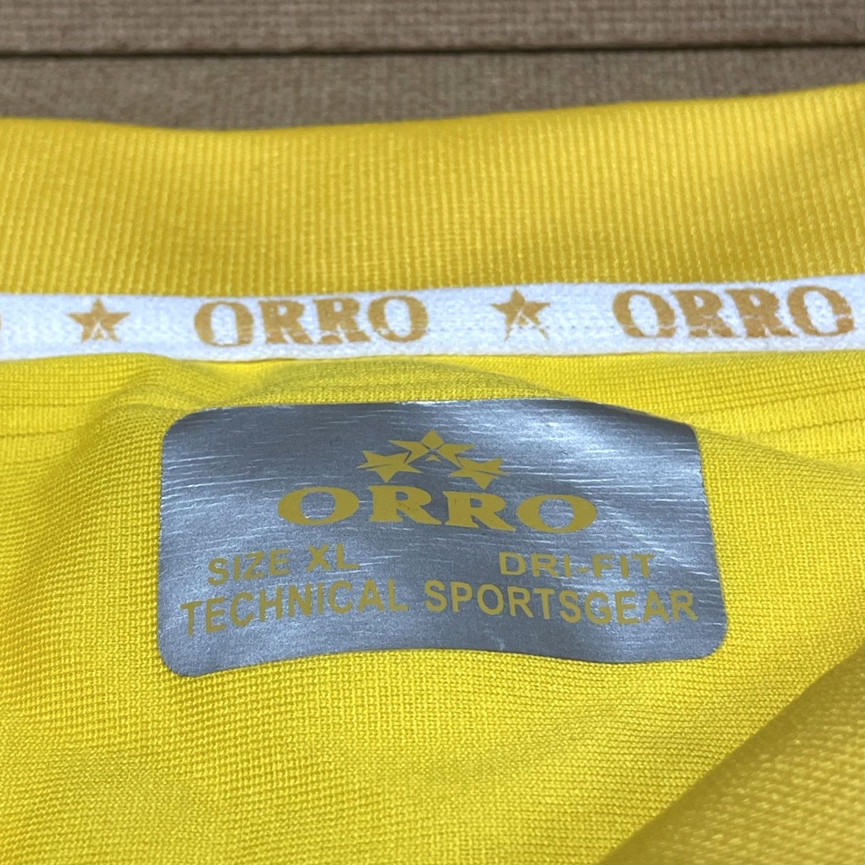 Vintage ORRO Polo Shirt Mens XL Yellow Dri-Fit Jamaica Embroidered Performance Golf Shirt Size US XL / EU 56 / 4 - 6 Thumbnail