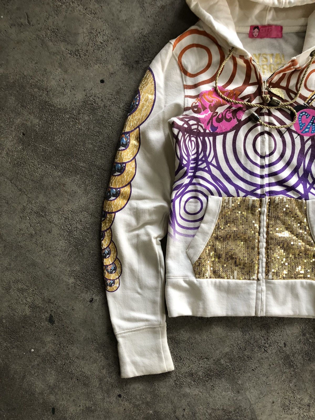 Christian Audigier × Japanese Brand JAPANESE CRYSTAL ROCK BY CRISTIAN ZIP HOODIE Size S / US 4 / IT 40 - 7 Thumbnail