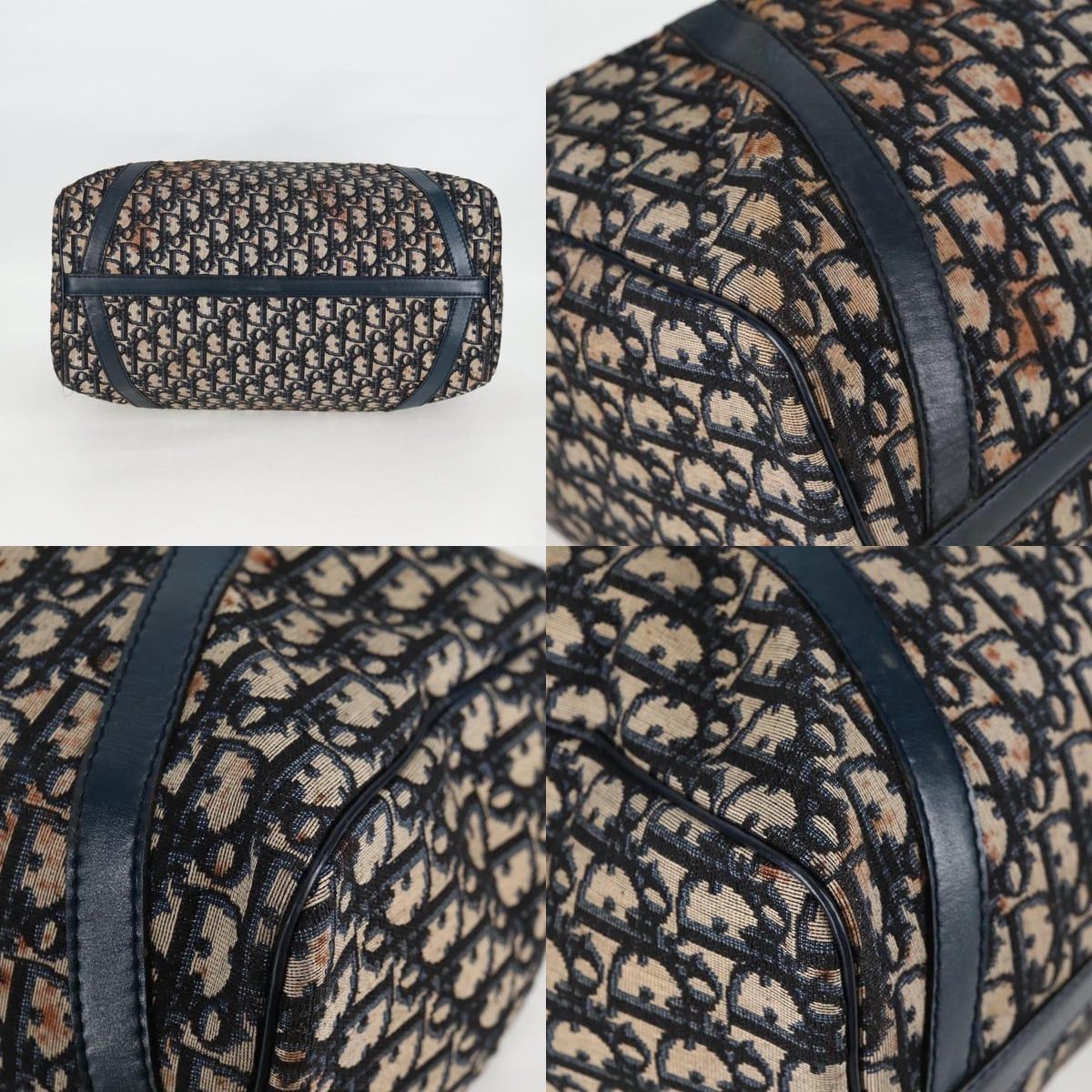 Dior DIOR Trotter Canvas Boston Bag Navy Silver Size ONE SIZE - 10 Thumbnail