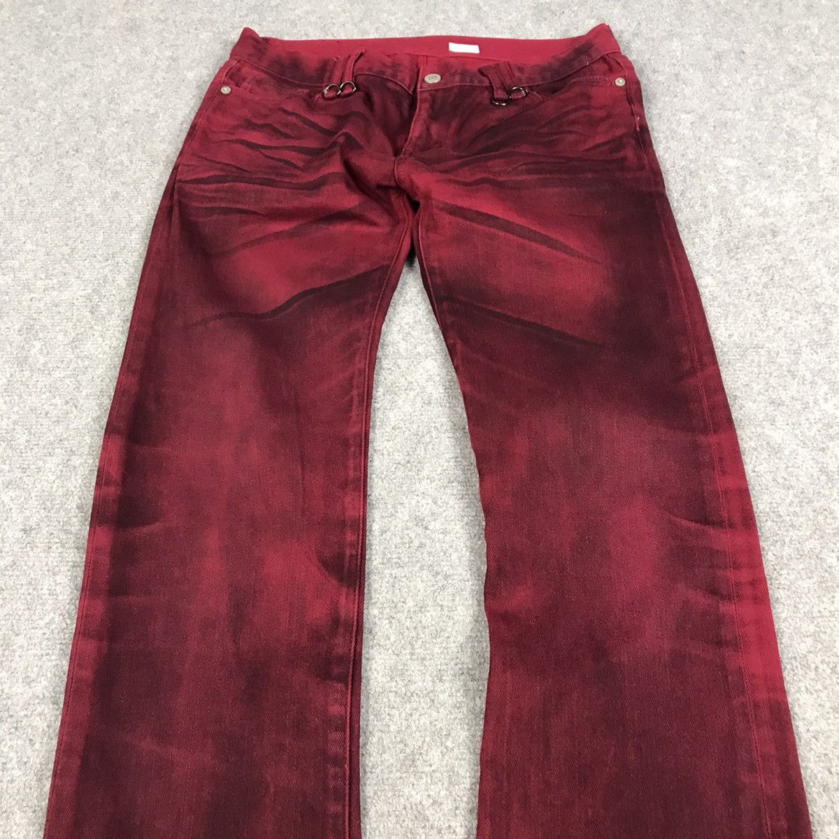 BUFFALO BOBS FLARE JAPANESE PUNK BUFFALO BOBS RED BOOT CUT PANTS Size US 30 / EU 46 - 3 Thumbnail