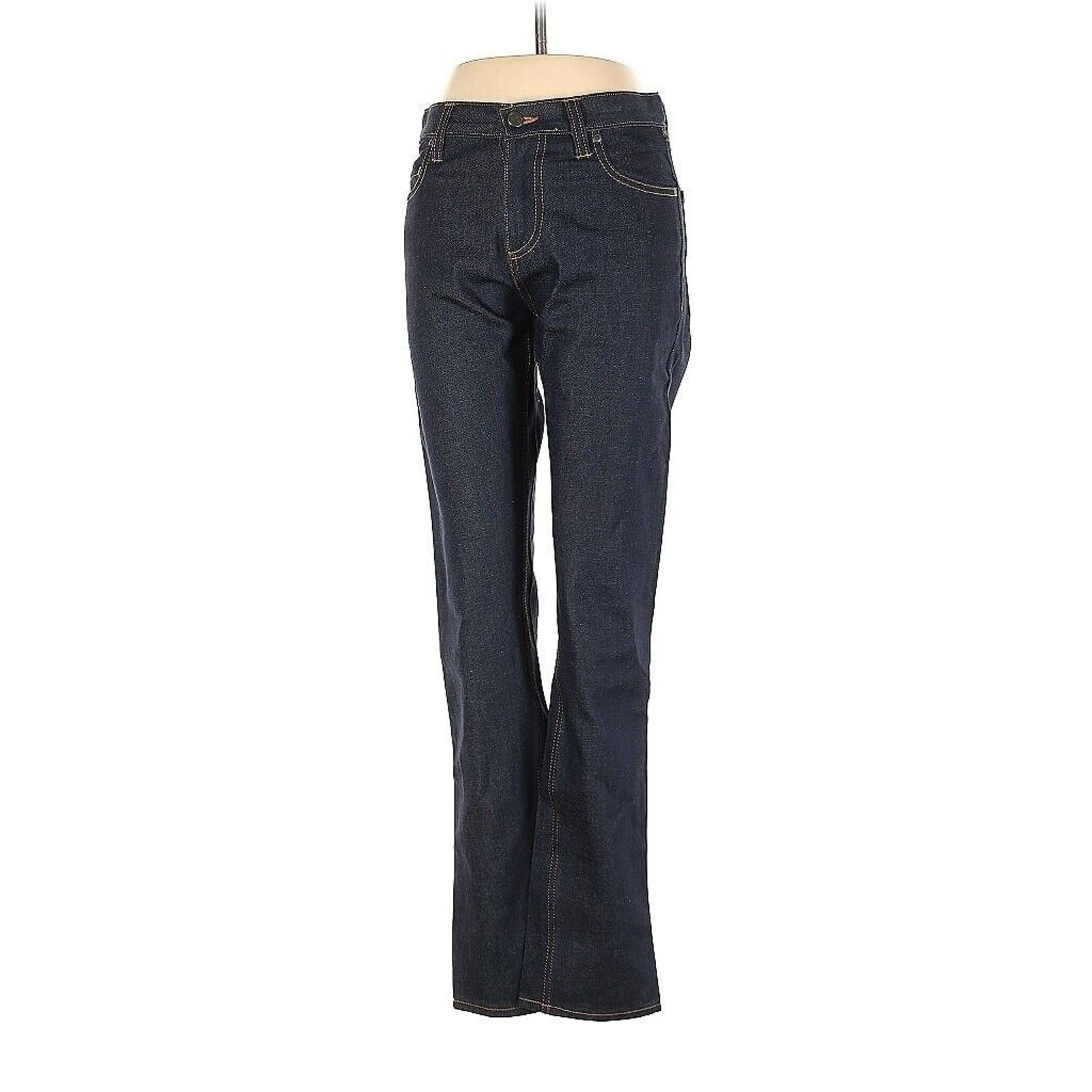 Designer Community Clothing Raw indigo Denim High Waist Straight 8 Size 30" / US 8 / IT 44 - 1 Thumbnail