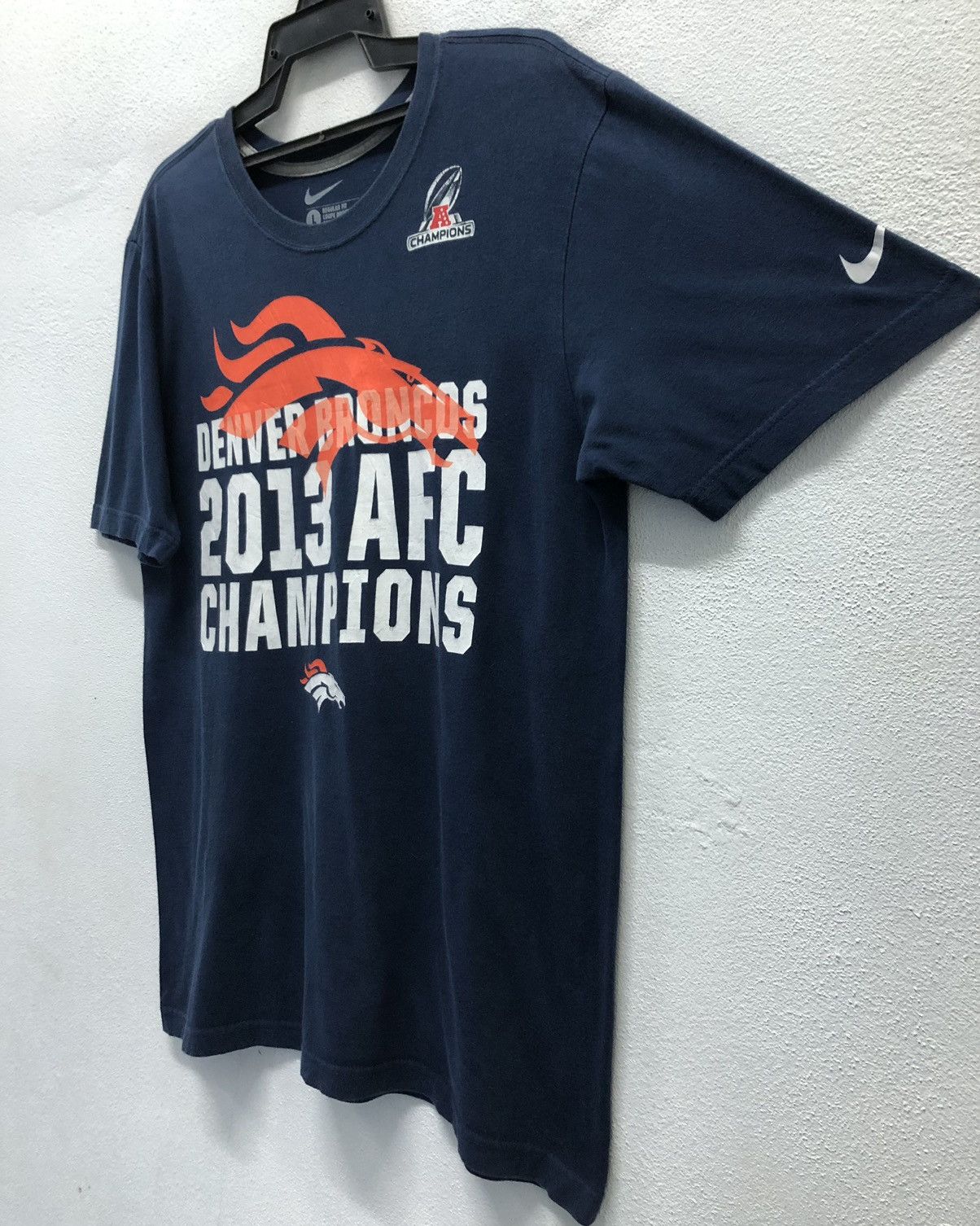 Nike Vintage Nike Denver Broncos 2013 Afc Champions T-Shirt Size US L / EU 52-54 / 3 - 6 Thumbnail