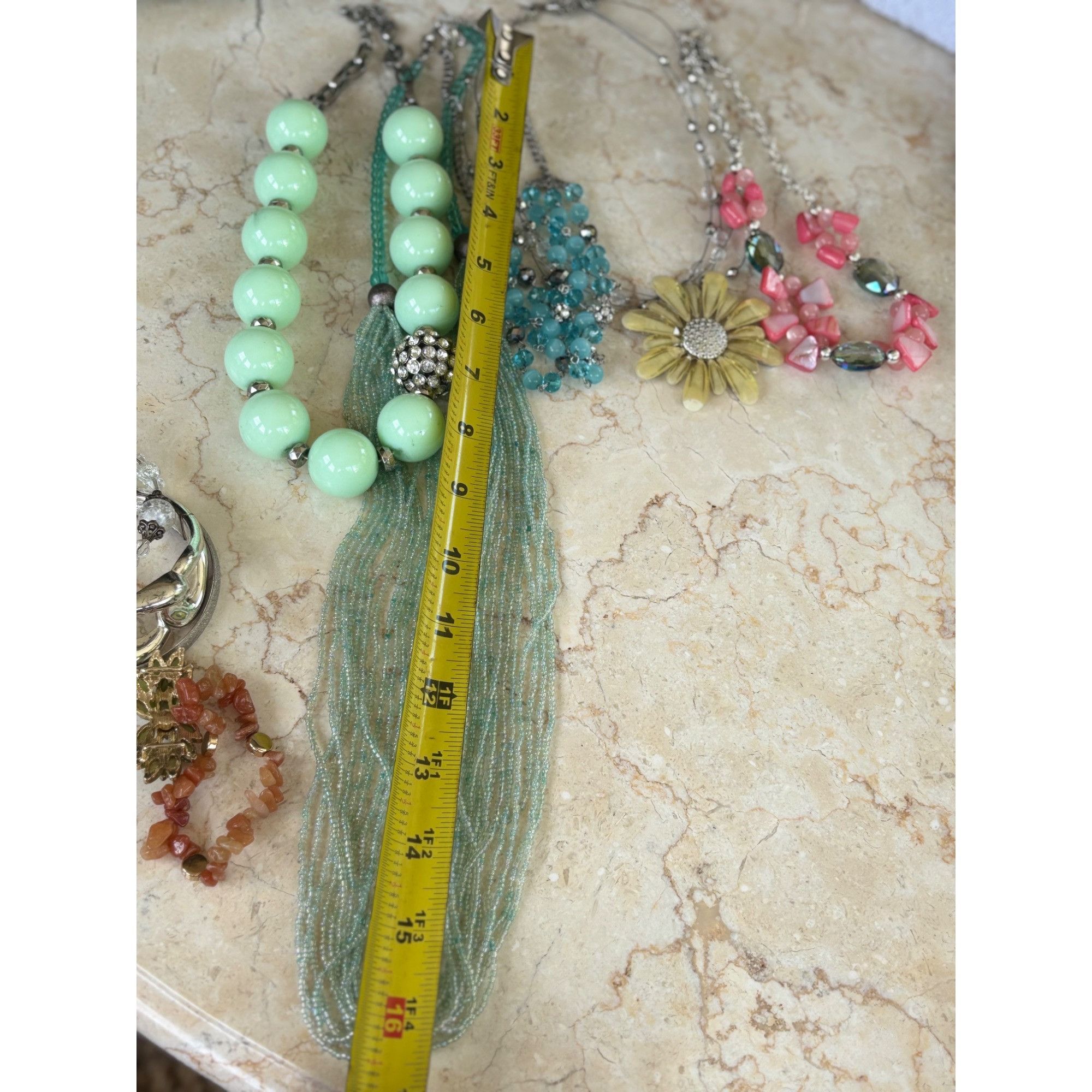 Other Spring/Summer PastelColorful Beaded & Gemstone Statement Ne Size ONE SIZE - 7 Thumbnail