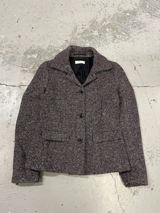 Dries Van Noten 2000s Dries Van Noten Purple Wool Blazer Jacket Size S / US 4 / IT 40 - 3 Thumbnail