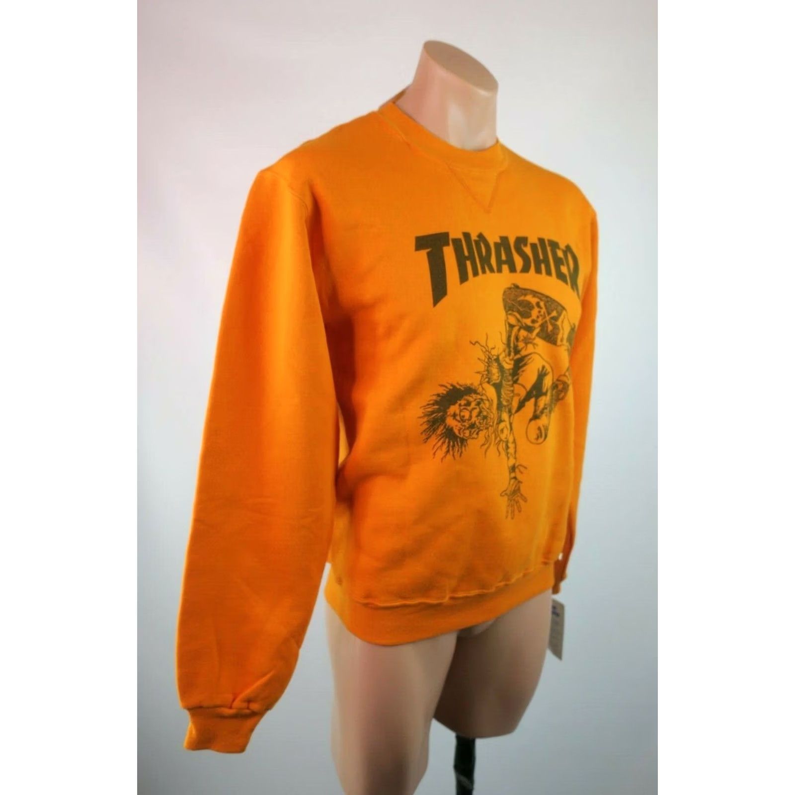 Thrasher VINTAGE Thrasher Sweatshirt Hip Hop Orange M Adult Mens 80s Pushead NOS Deadstock Pants? Size US M / EU 48-50 / 2 - 4 Thumbnail