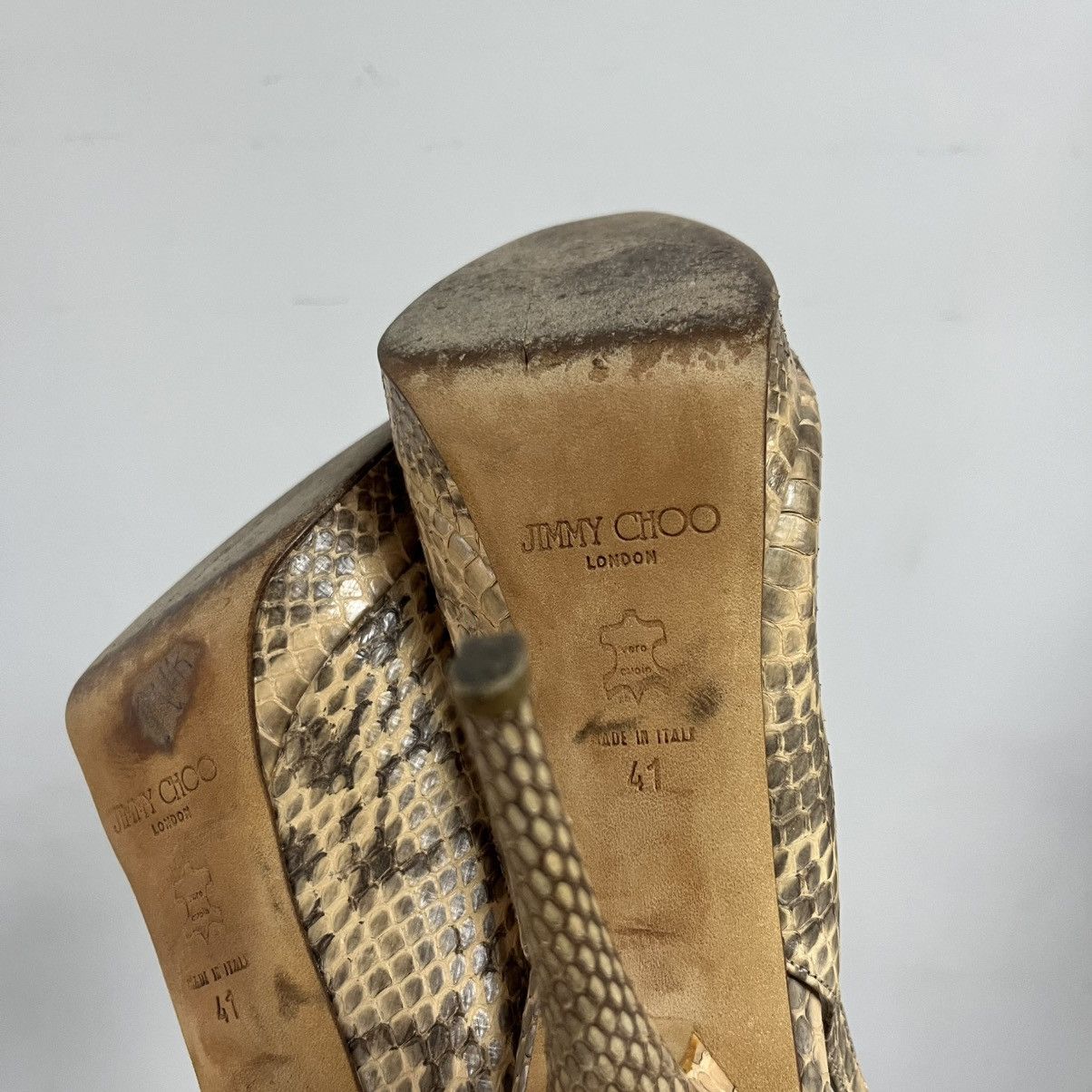 Jimmy Choo Jimmy Choo High Heels Sneak Skin Luxury Size US 11 / IT 41 - 8 Thumbnail