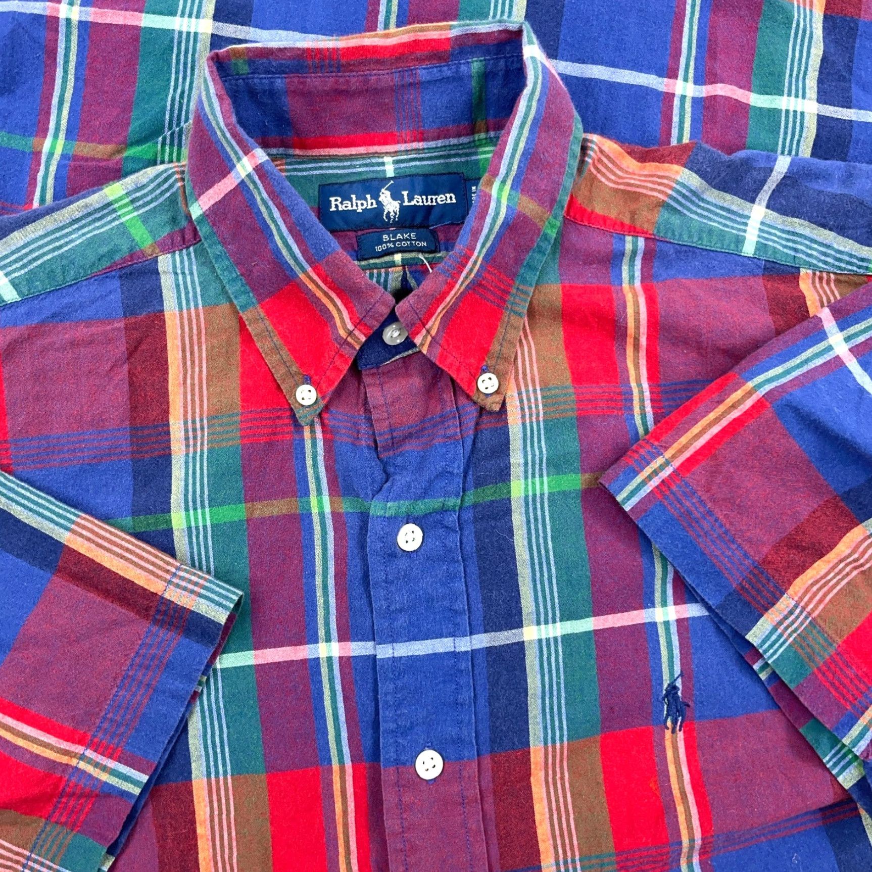Ralph Lauren Ralph Lauren Shirt Men M Button-Up Plaid Madras Multicolor Cotton Blake India VTG Y2K Size US M / EU 48-50 / 2 - 2 Thumbnail