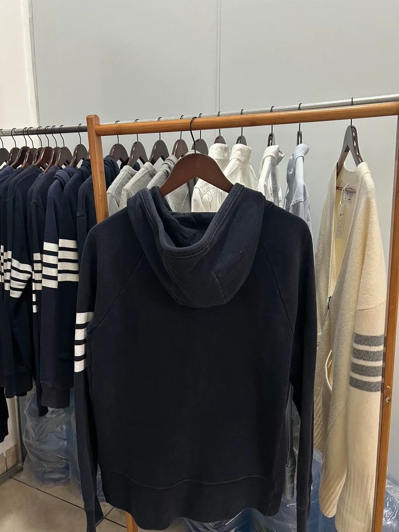 Thom Browne thom browneClassic four-stripe blue hooded jacket 2503-Nex Size US XXL / EU 58 / 5 - 2 Thumbnail
