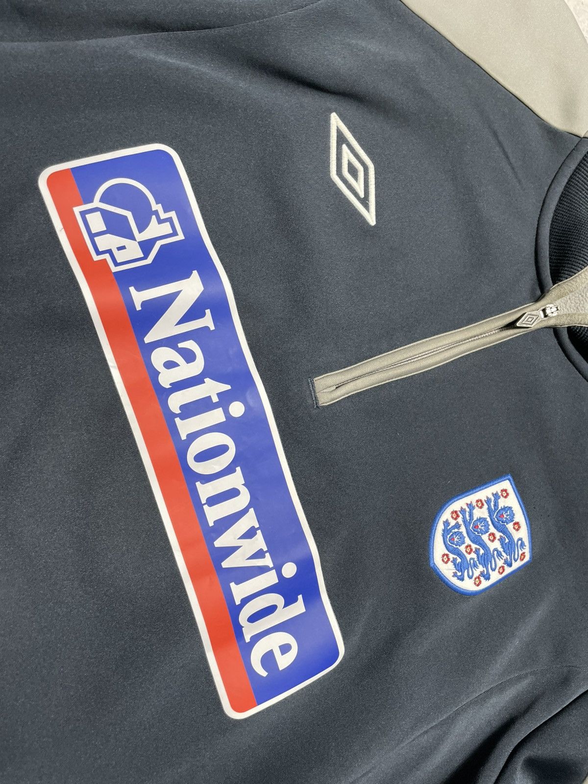Umbro Vintage Umbro England Team Football Training Fleece Jacket Size US XXL / EU 58 / 5 - 6 Thumbnail