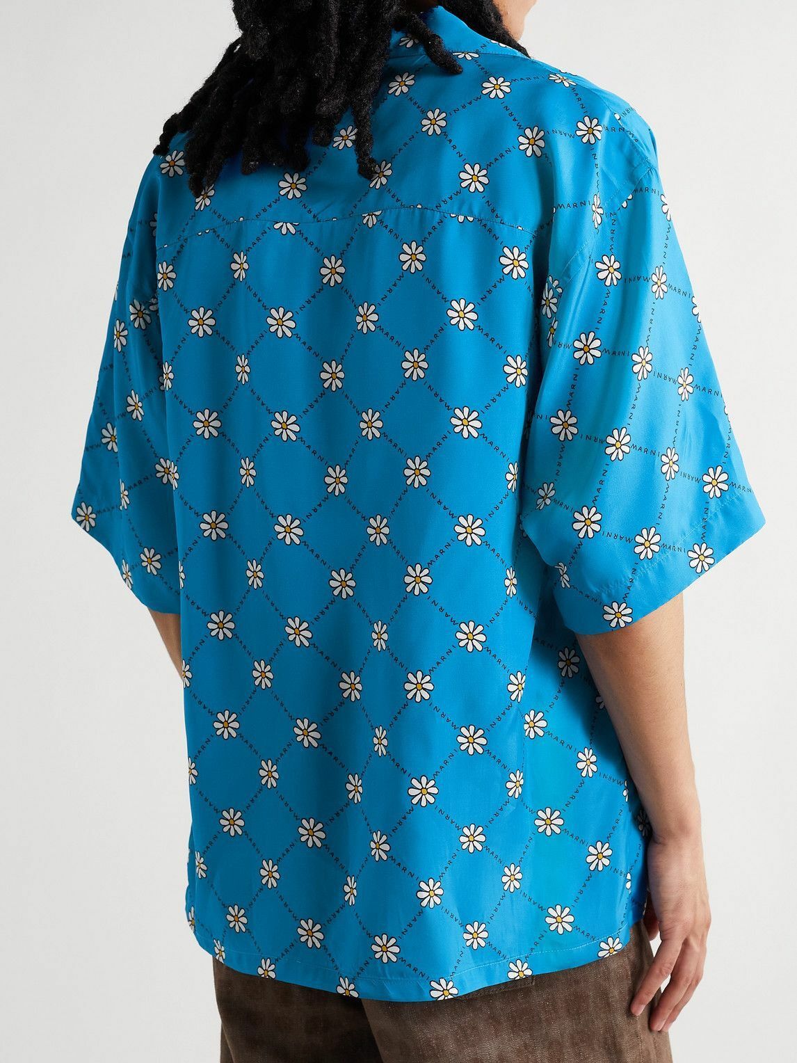 Marni o1y0225 Logo Patterned Shirt in Multicolor Size US M / EU 48-50 / 2 - 4 Thumbnail