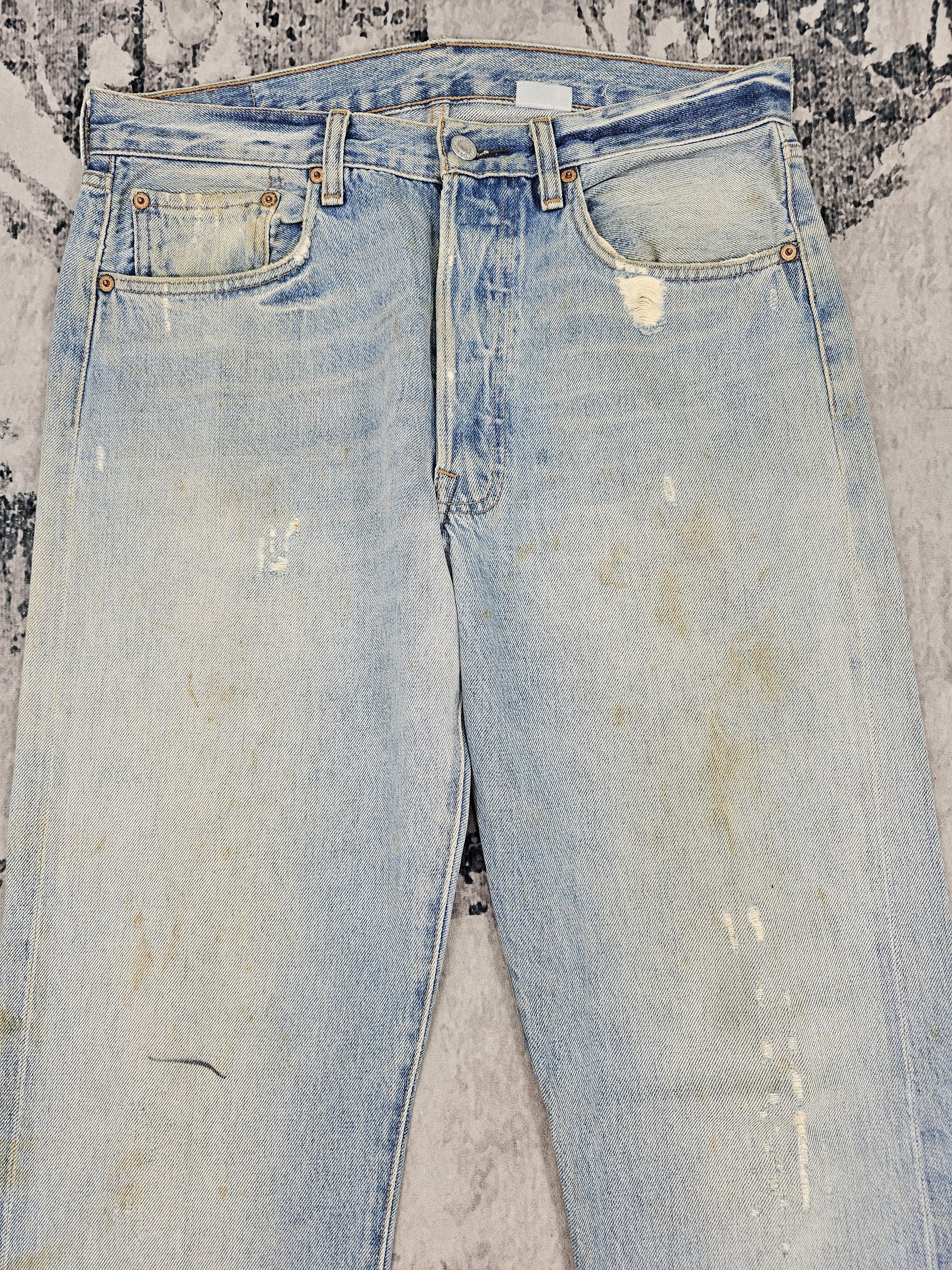 Levi's Vintage Clothing Vtg LEVIS 501 Redline Ripped Rusty Repro Jeans L0442 Size US 33 - 11 Thumbnail