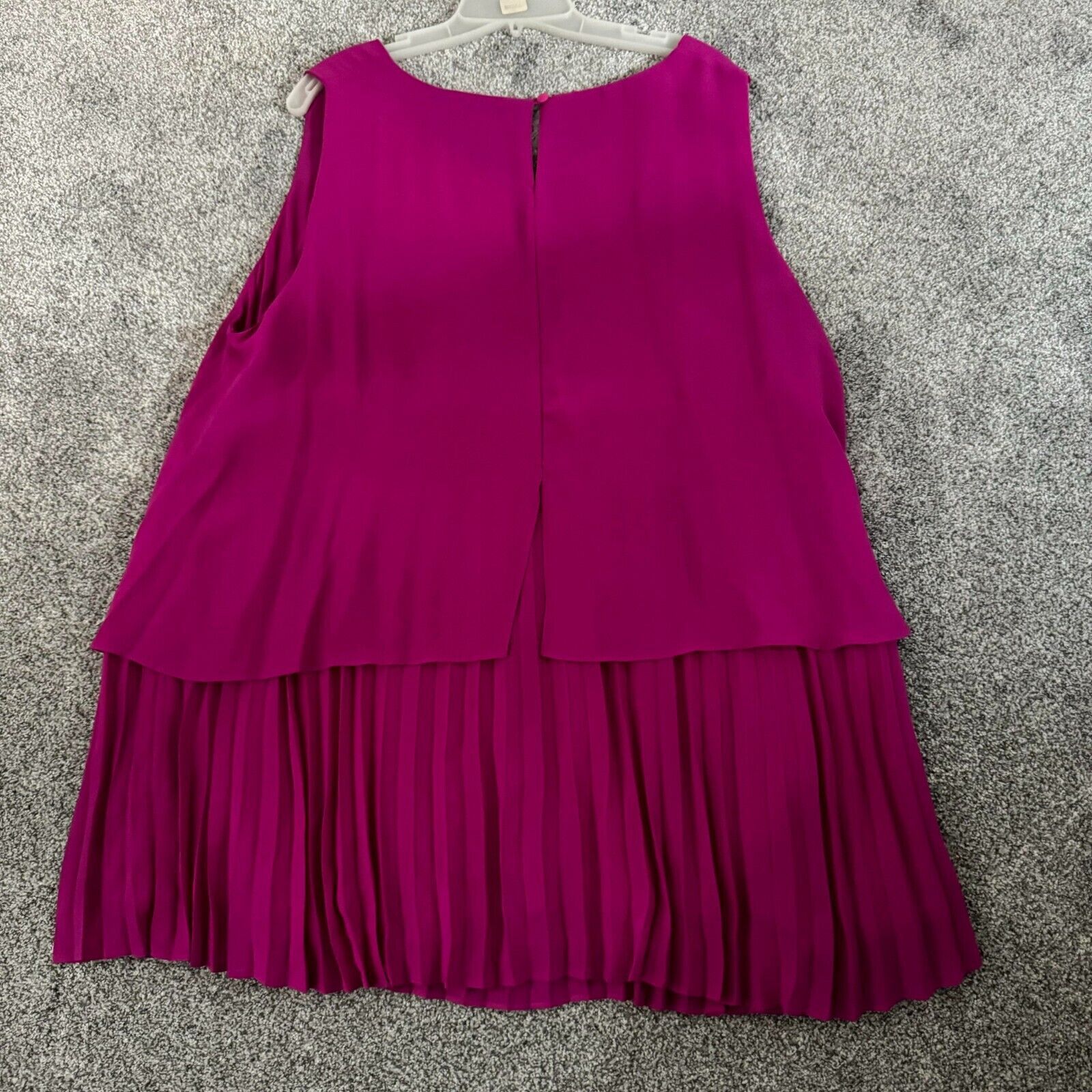 Other Catherines Dress 3X Plus Chiffon Flowy Pleated Barbiecore Size 3XL / US 20-22 - 2 Thumbnail