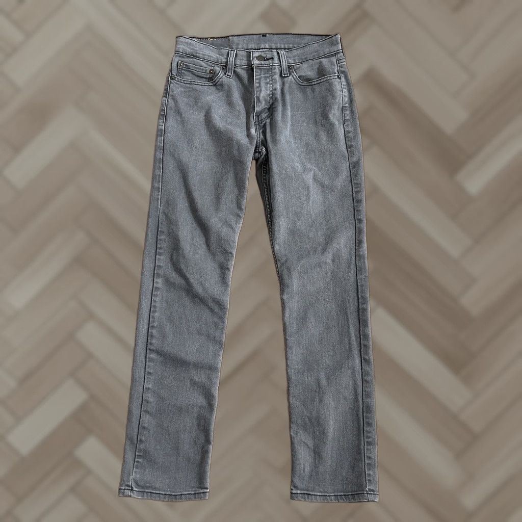 Levi's Levi's 511 Jeans Mens Regular Straight 29x30 Gray Solid Denim Size US 29 - 1 Thumbnail