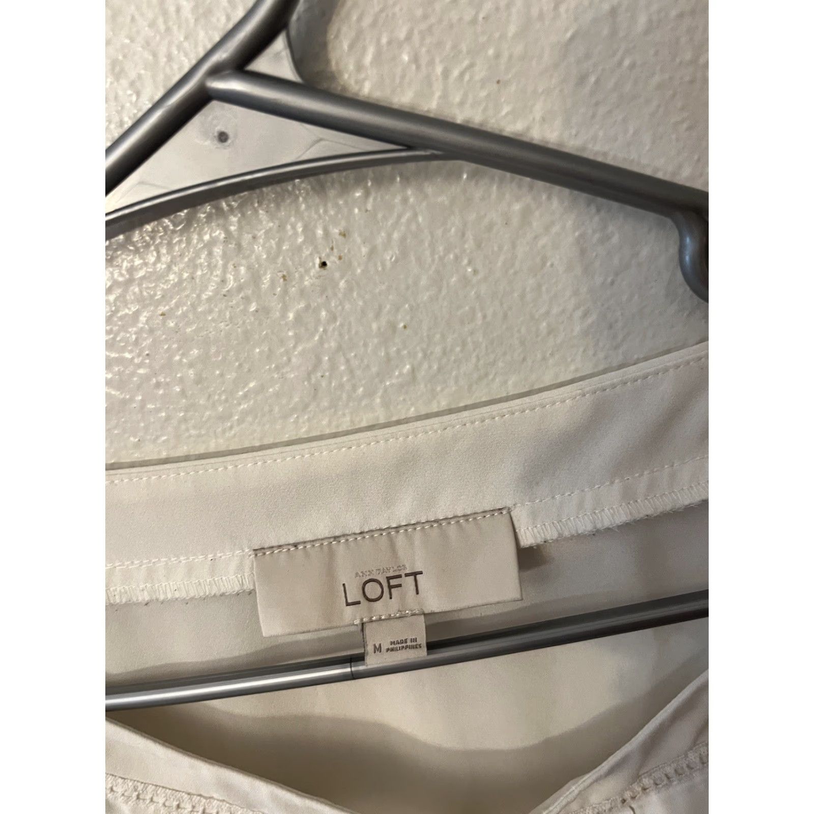 Loft Loft Blouse Woman Long Sleeve Ivory Stitch Round Neck Size M Size M / US 6-8 / IT 42-44 - 3 Thumbnail