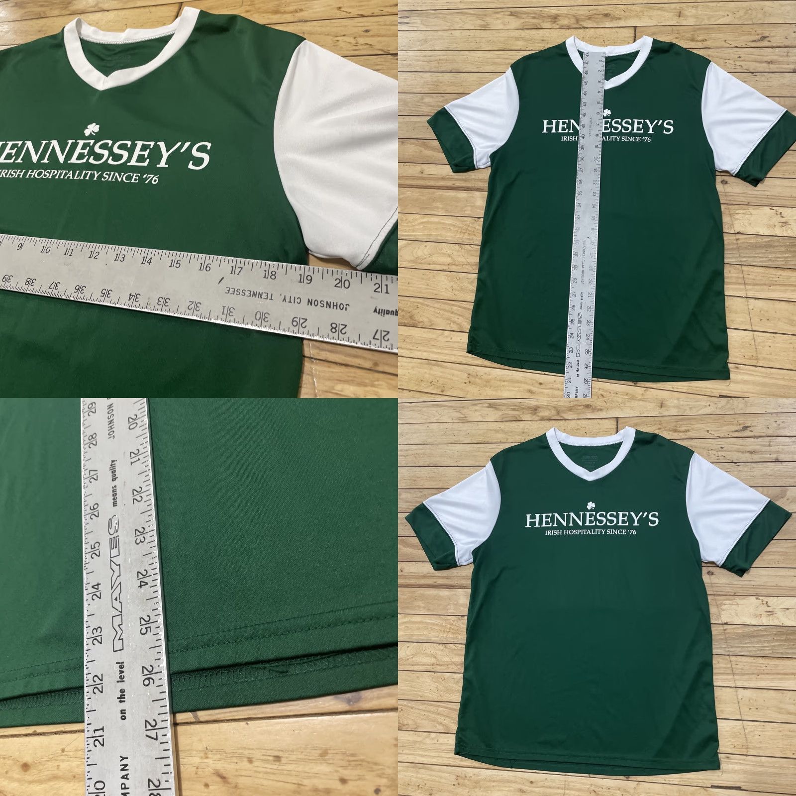 Vintage Augusta Shirt Men M Green Irish Hospitality since '76 Green Jersey Graphic Print Short Sleeve v neck Size US M / EU 48-50 / 2 - 8 Thumbnail