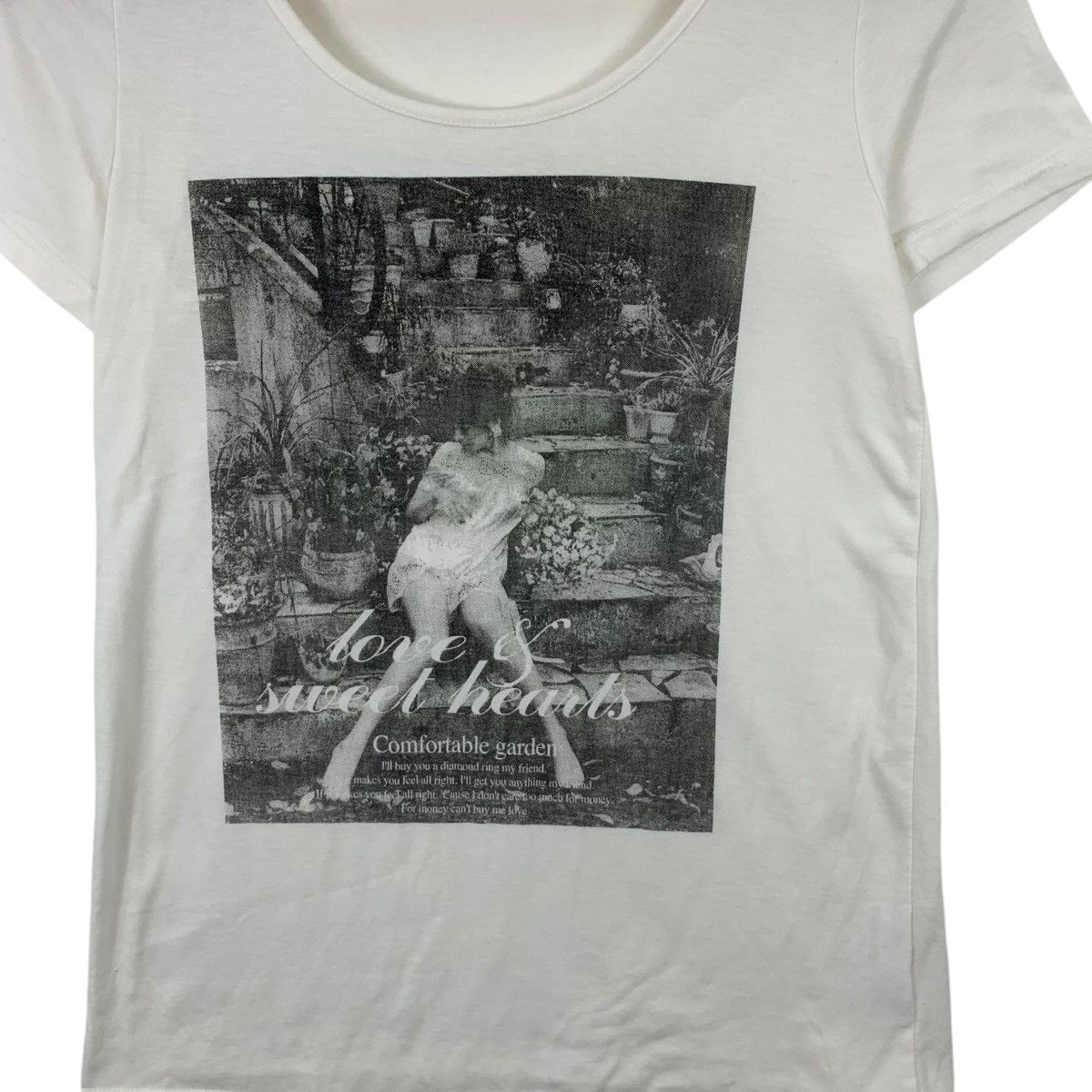 Vintage FOTOFOLIO PHOTOGRAPHY Love & Sweethearts Tee Shirt Top Size XS / US 0-2 / IT 36-38 - 3 Thumbnail