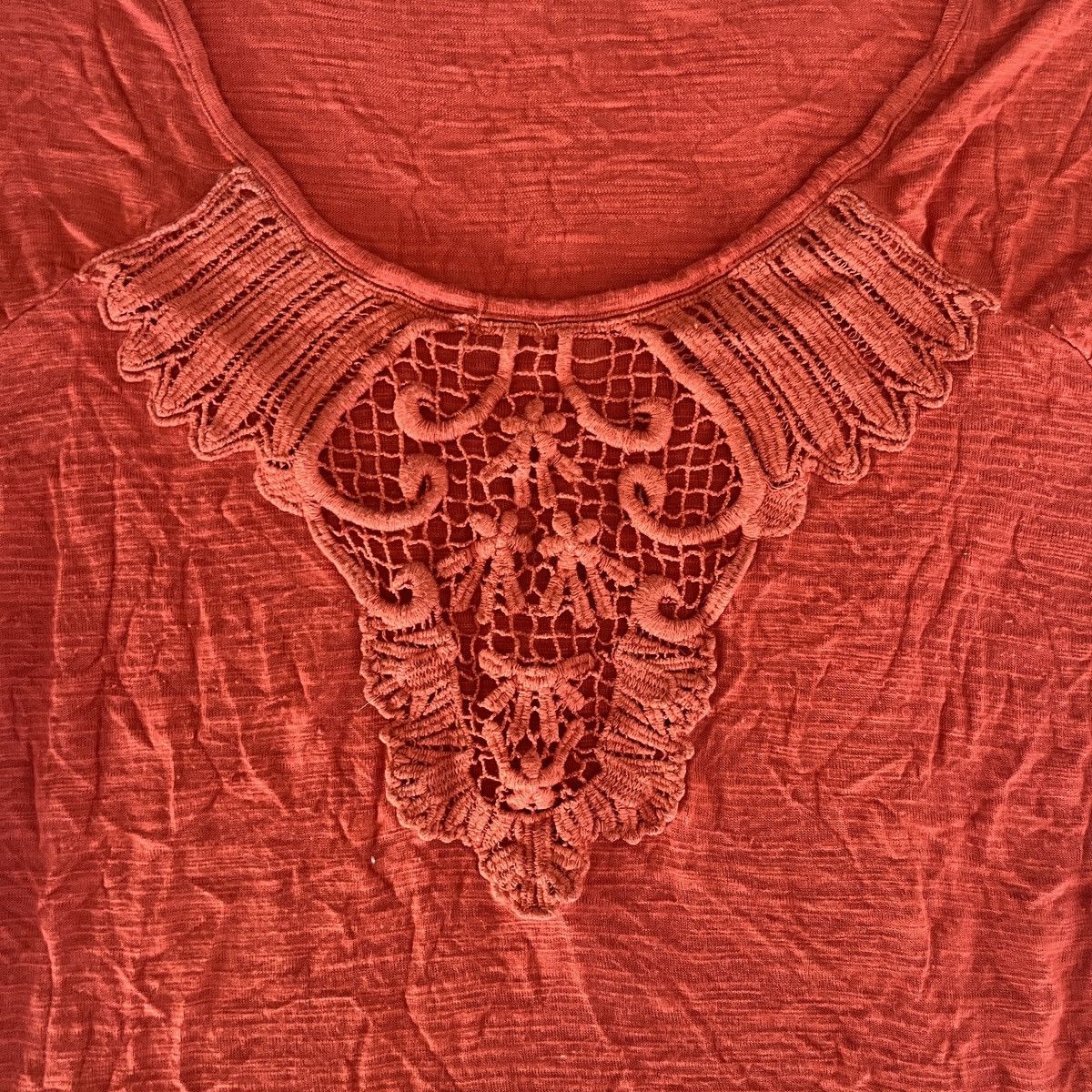 Other Cable and gauge orange crochet lace detail tee Size M / US 6-8 / IT 42-44 - 6 Thumbnail